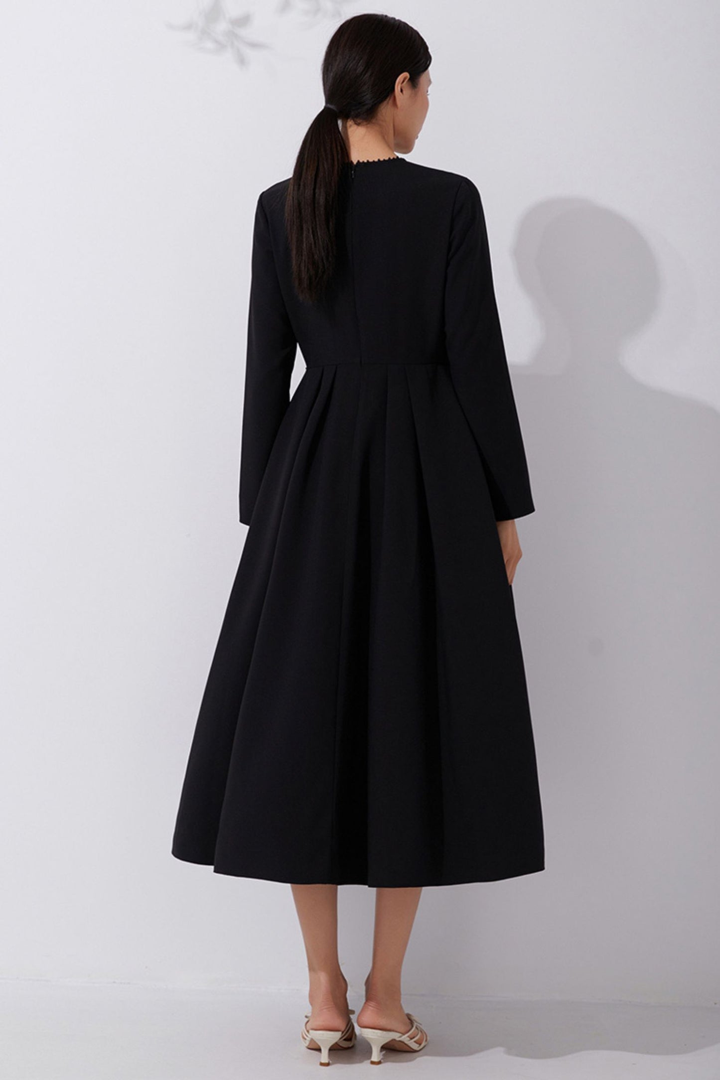 Women's Long Sleeves Black Party Dress C3898