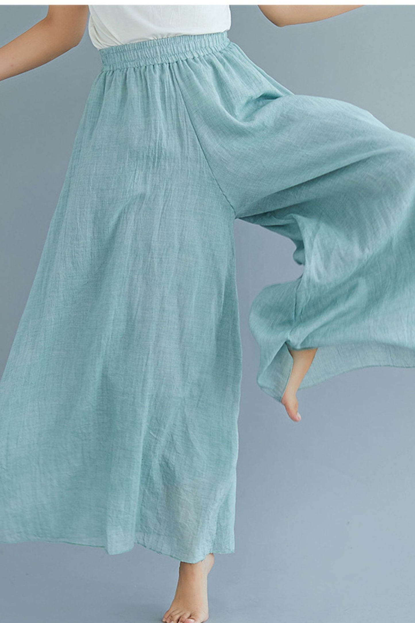 cotton linen wide-legged casual pants TT0053