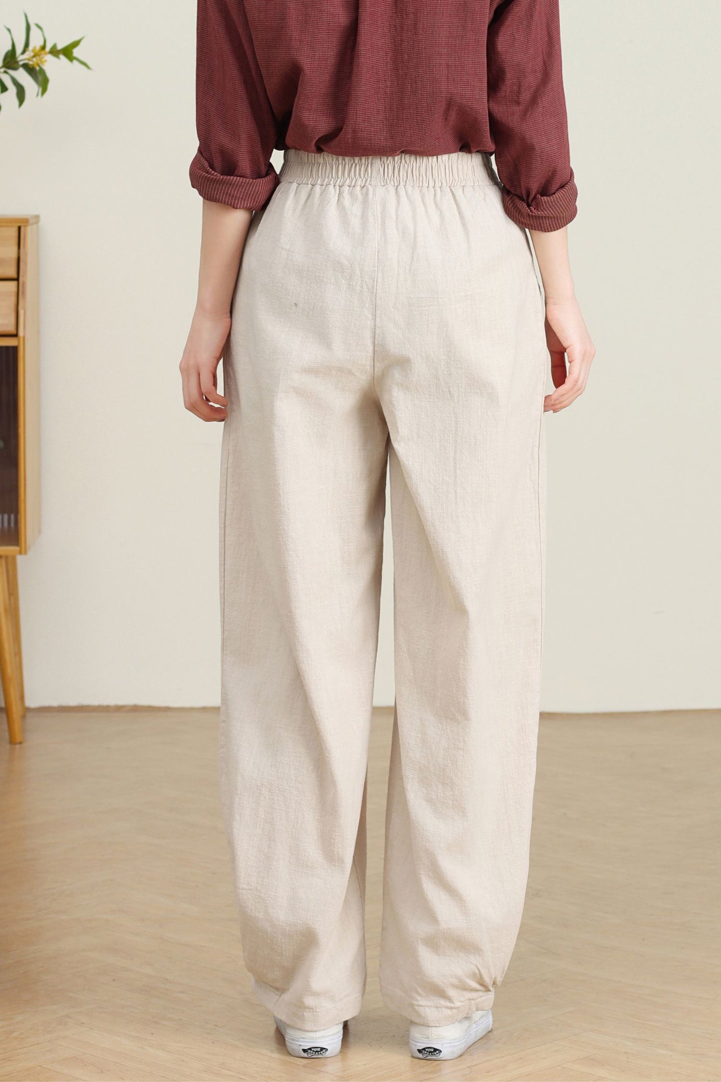 Spring Casual Linen Pants for Women C4726