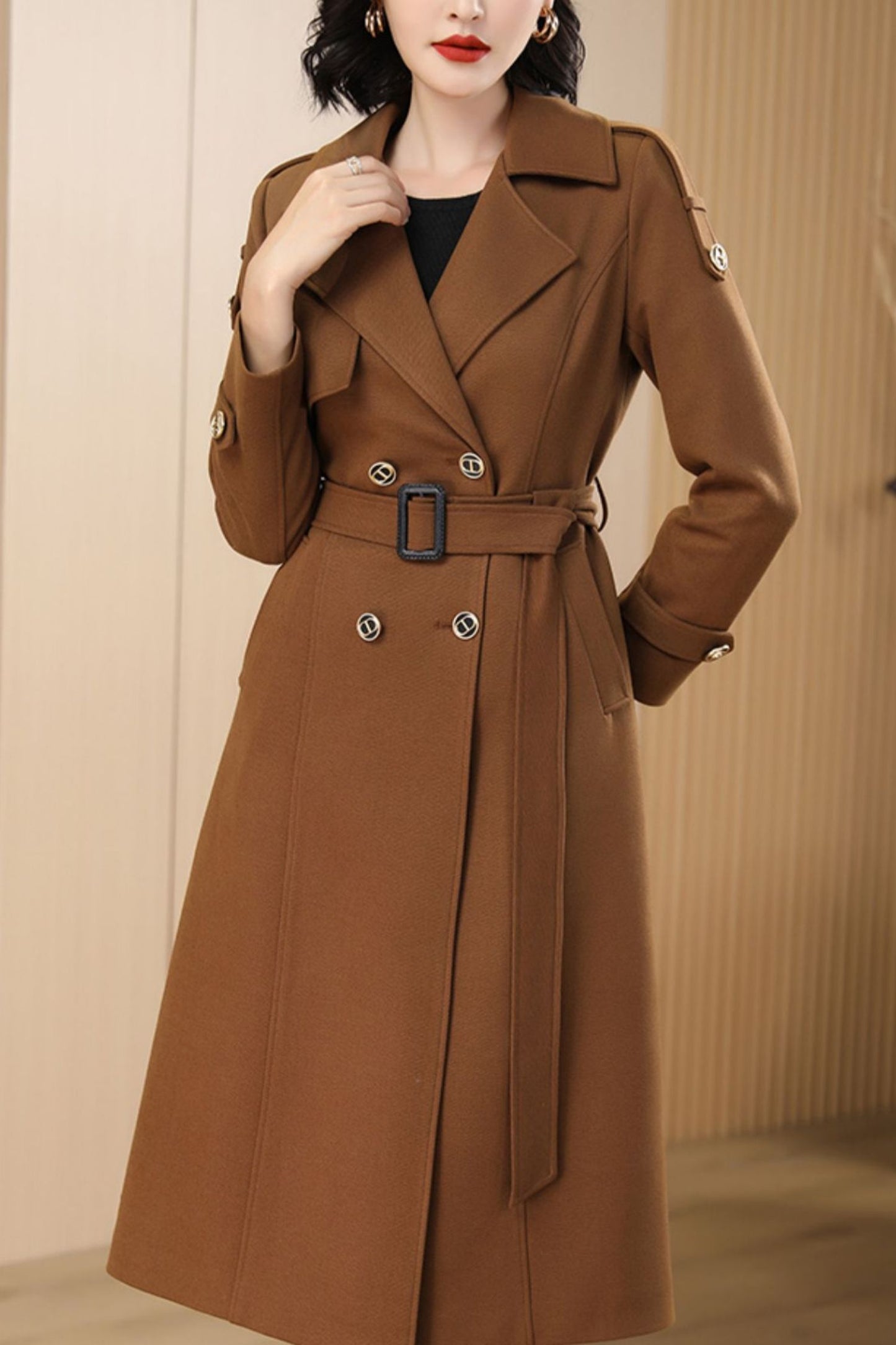 Autumn and winter wool coat C4209