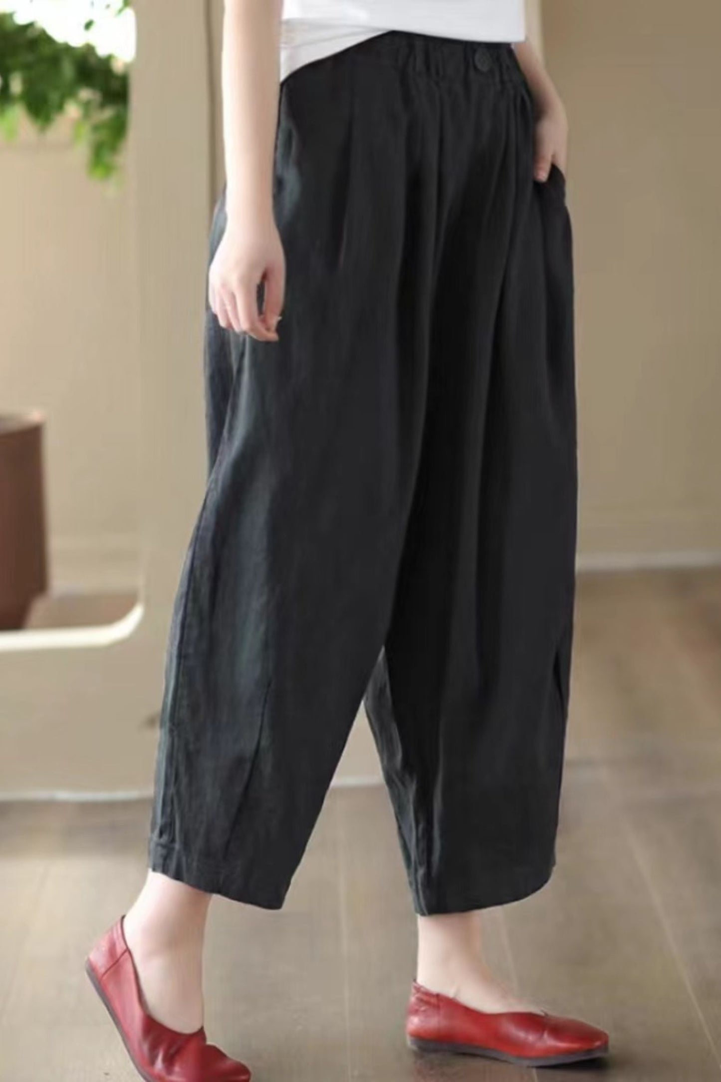 Summer leisure elastic lantern pants TT0054