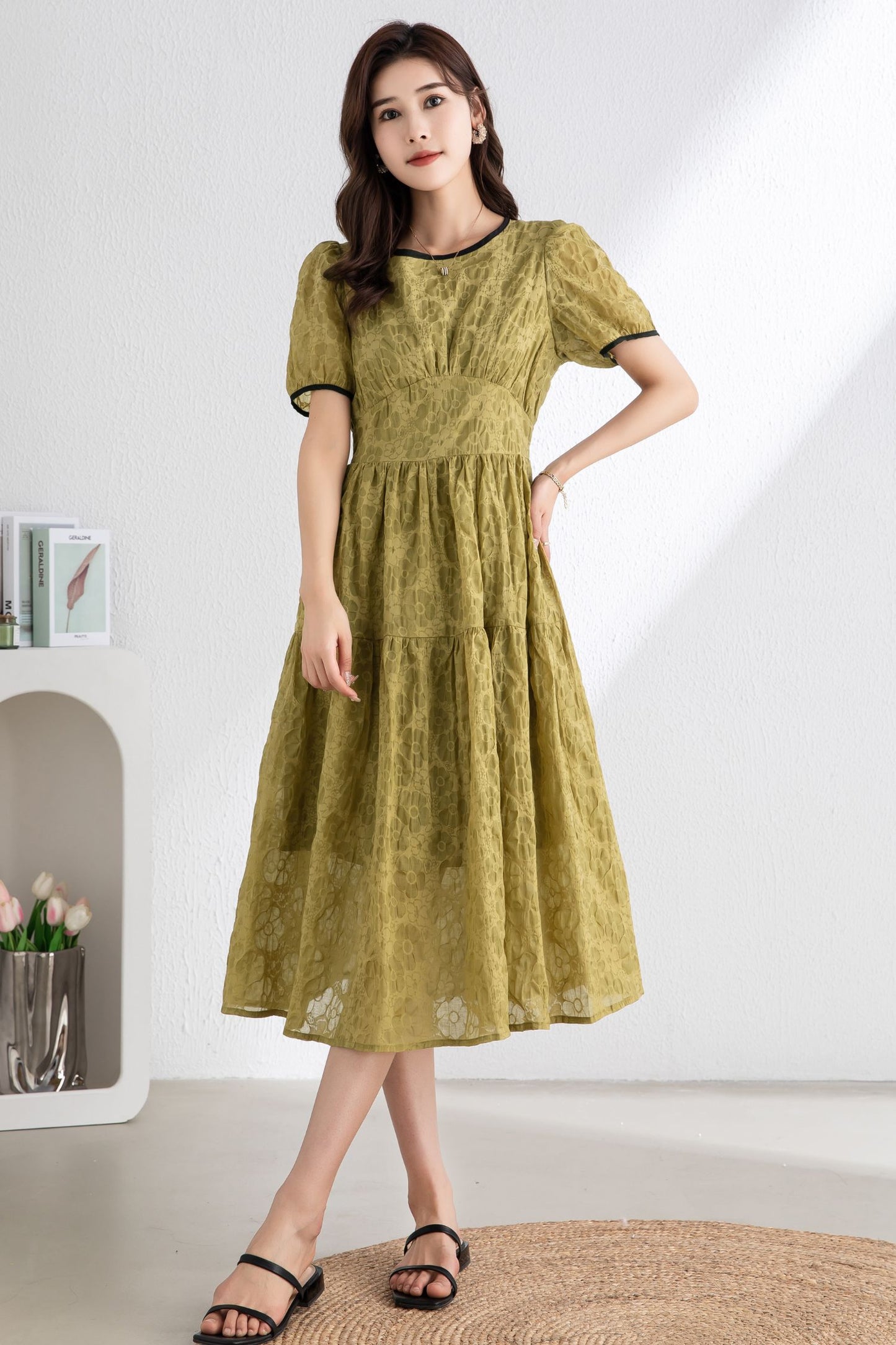 Women's Summer Green Dress C3318
