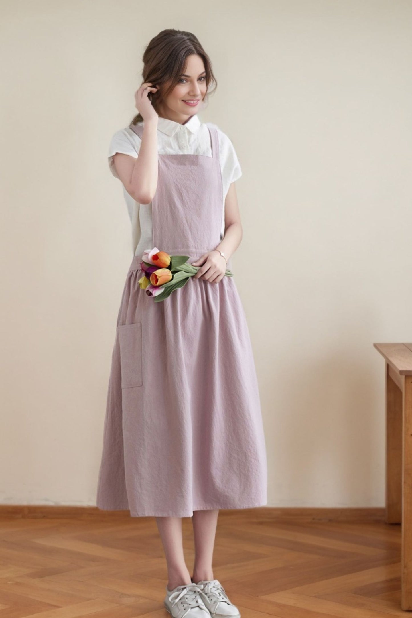 Cooking Apron Dress, A-line Dress C4627