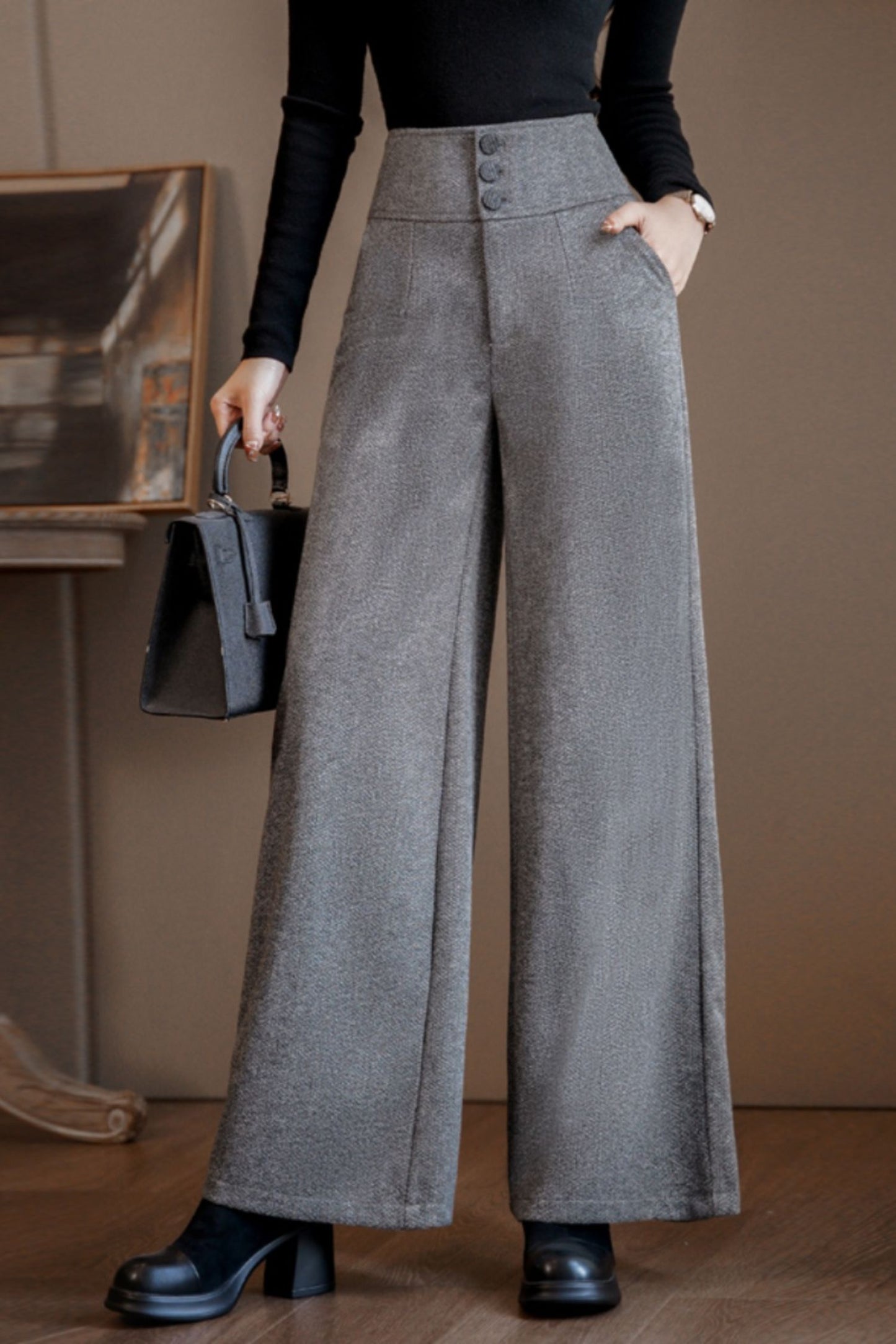 Plus size long womens pants c5090