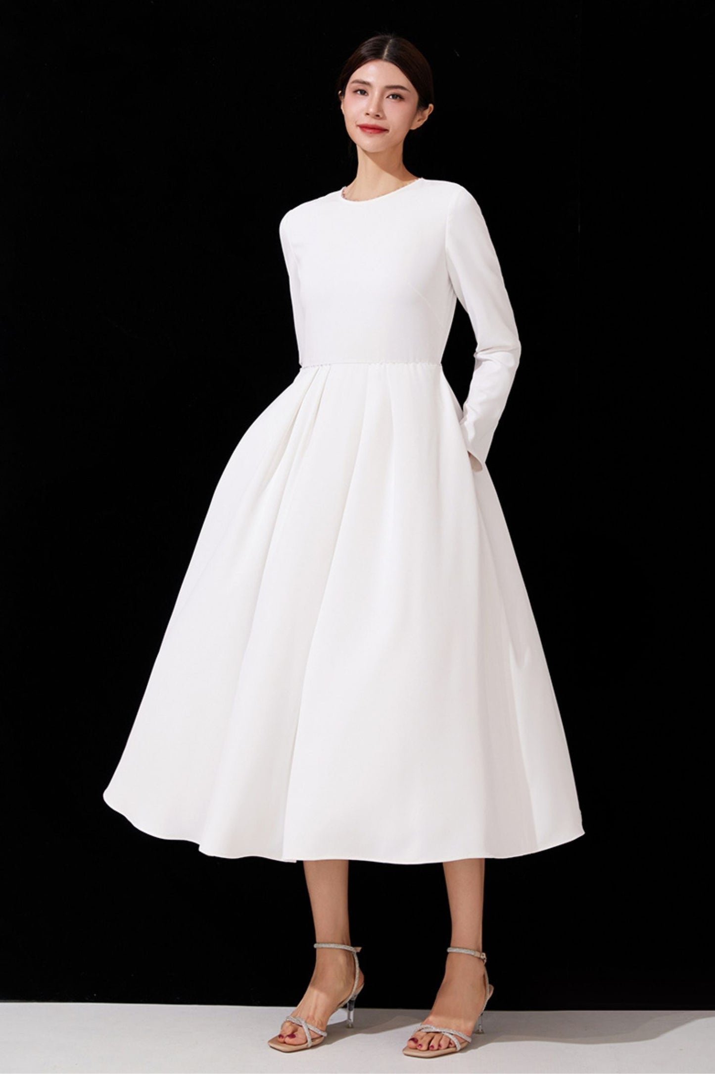 Women's Long Sleeves Wedding Dress C3897