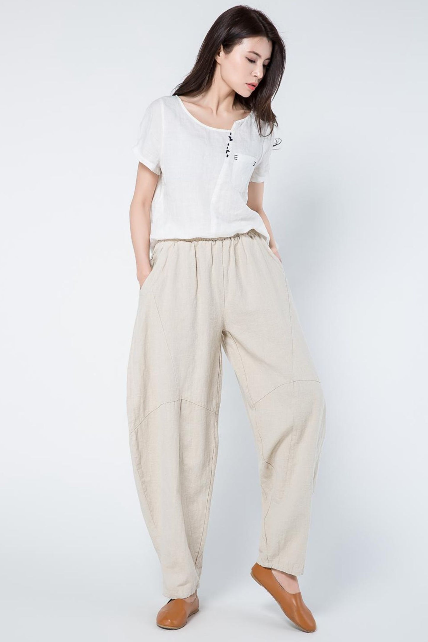 harem pants women, linen pants, women linen pants C1103
