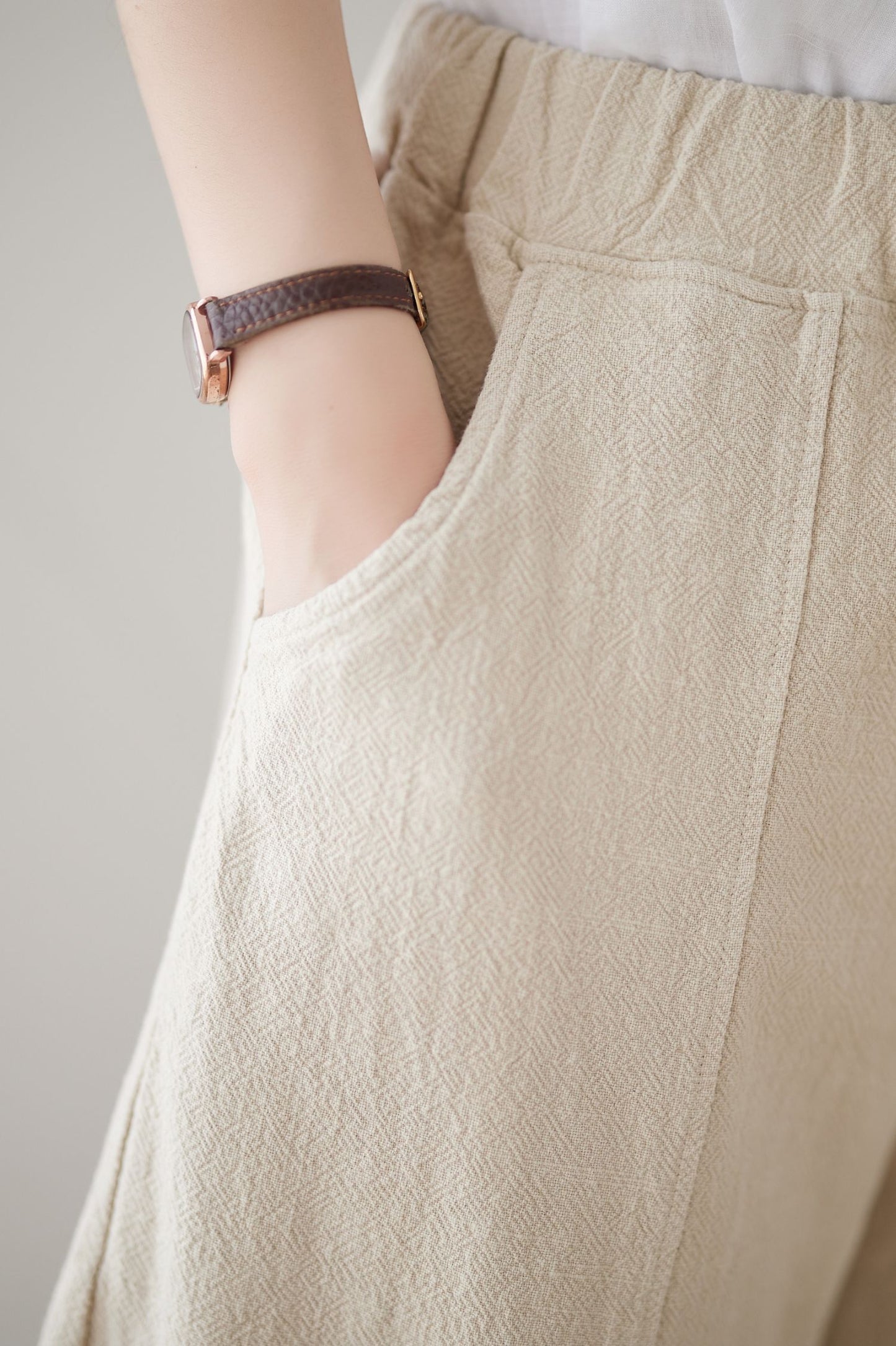 Women Casual Long Linen Pants C3178
