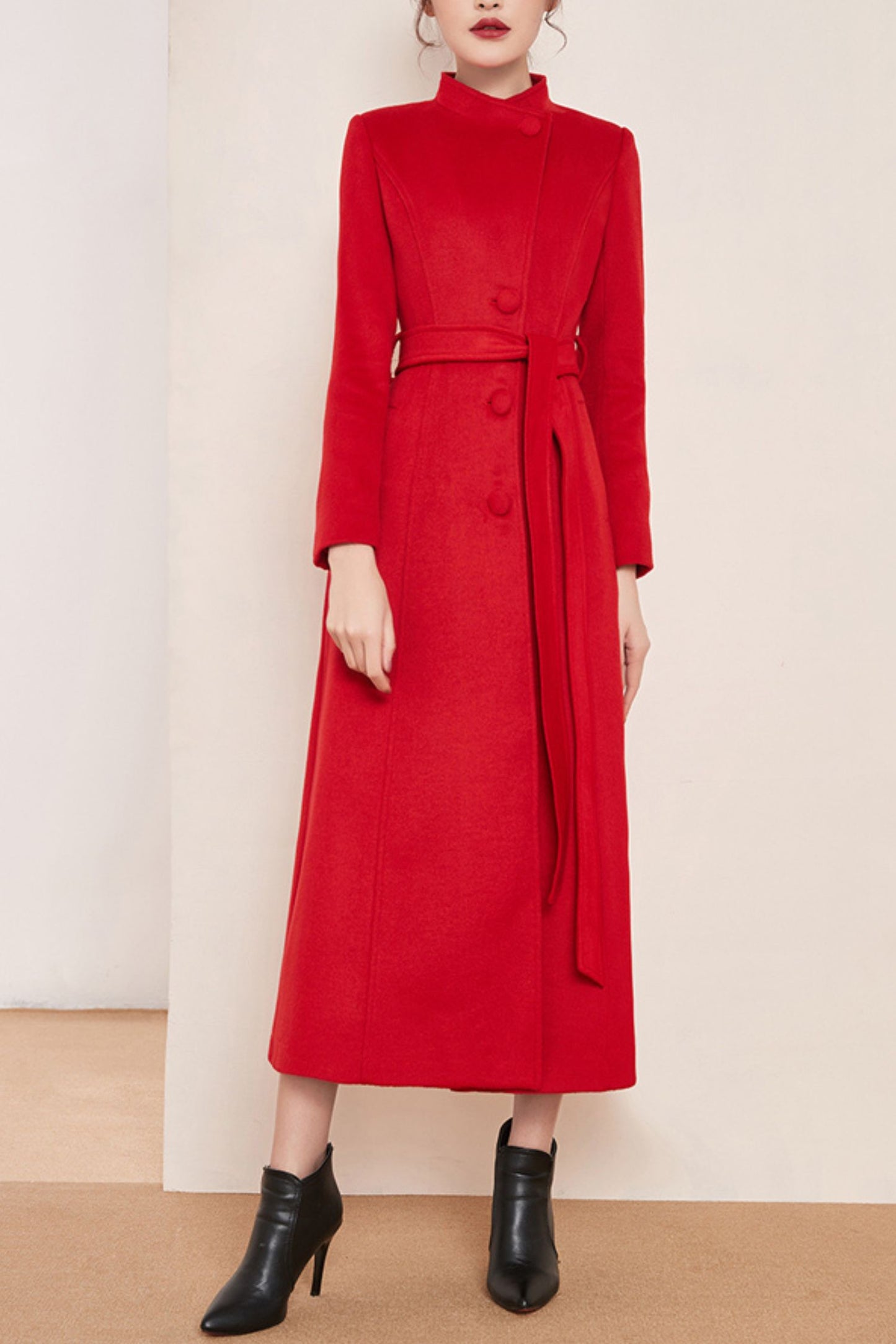 women's winter long wool coat C4150