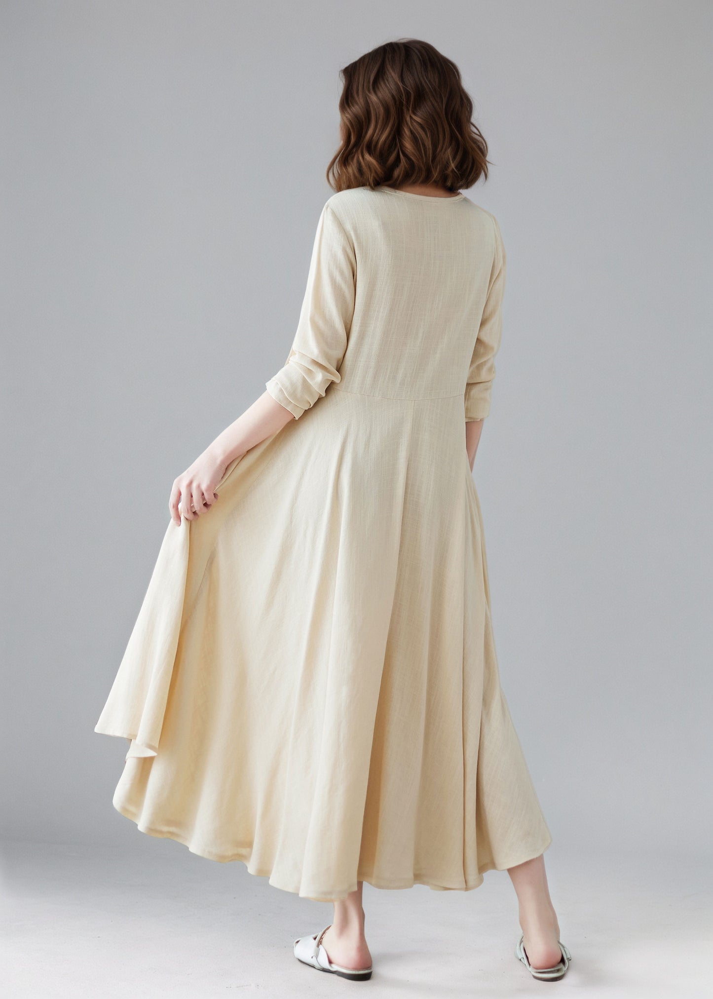 Asymmetrical Linen dress C5157