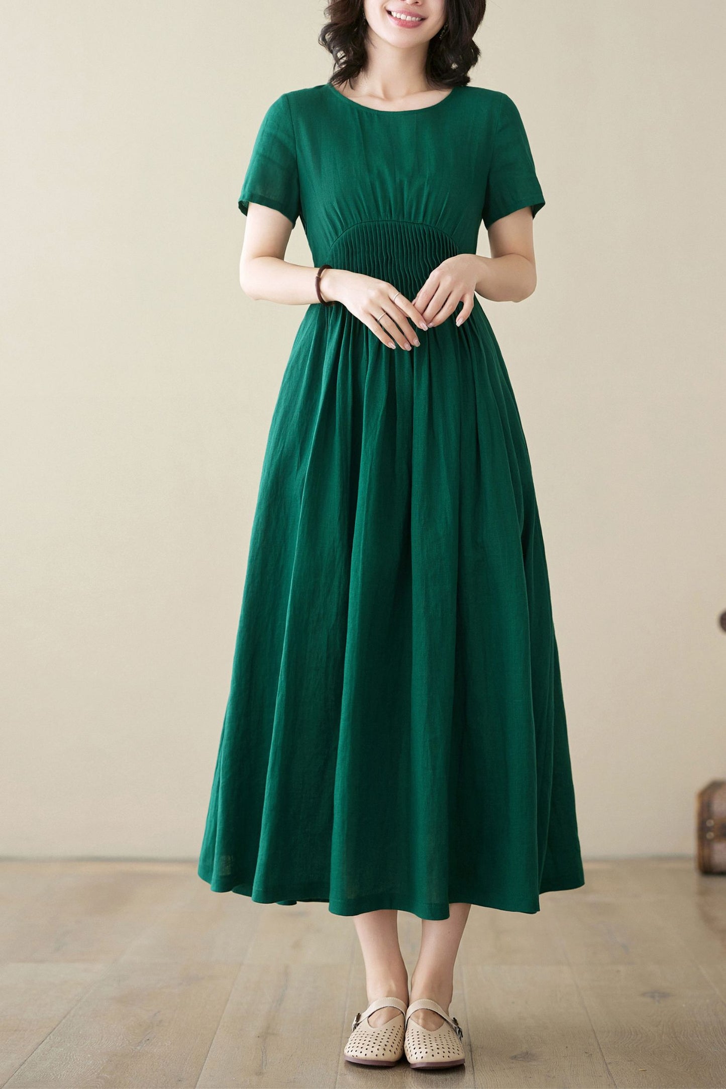 Short sleeve maxi dress C3953