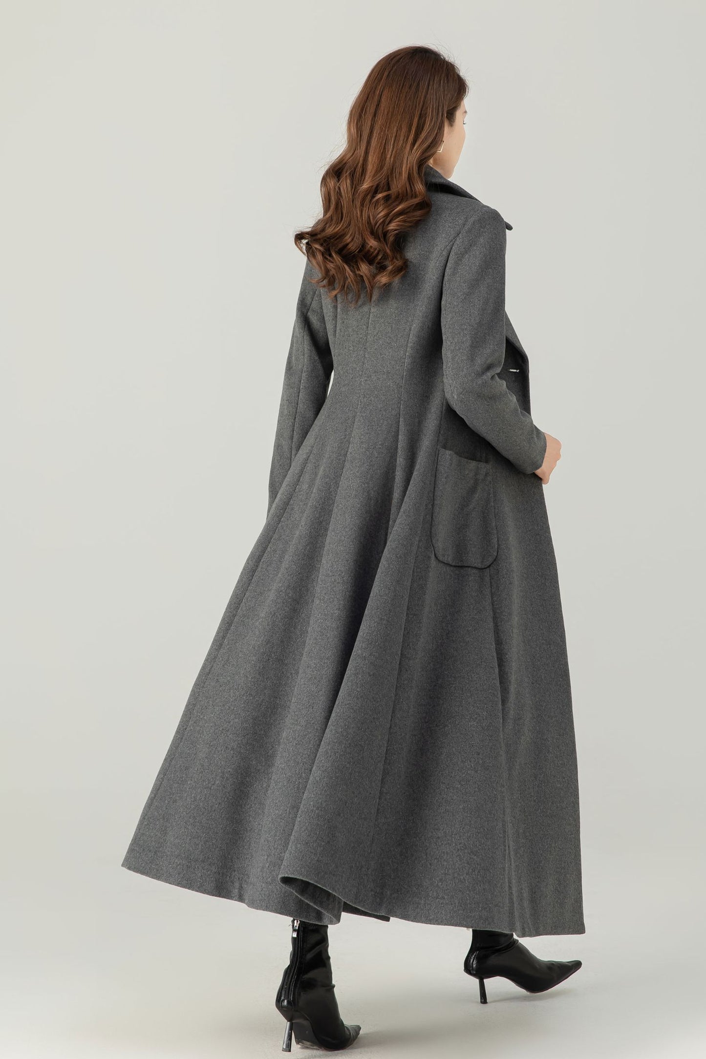 Womens winter Double Breasted Wool Coat C3698