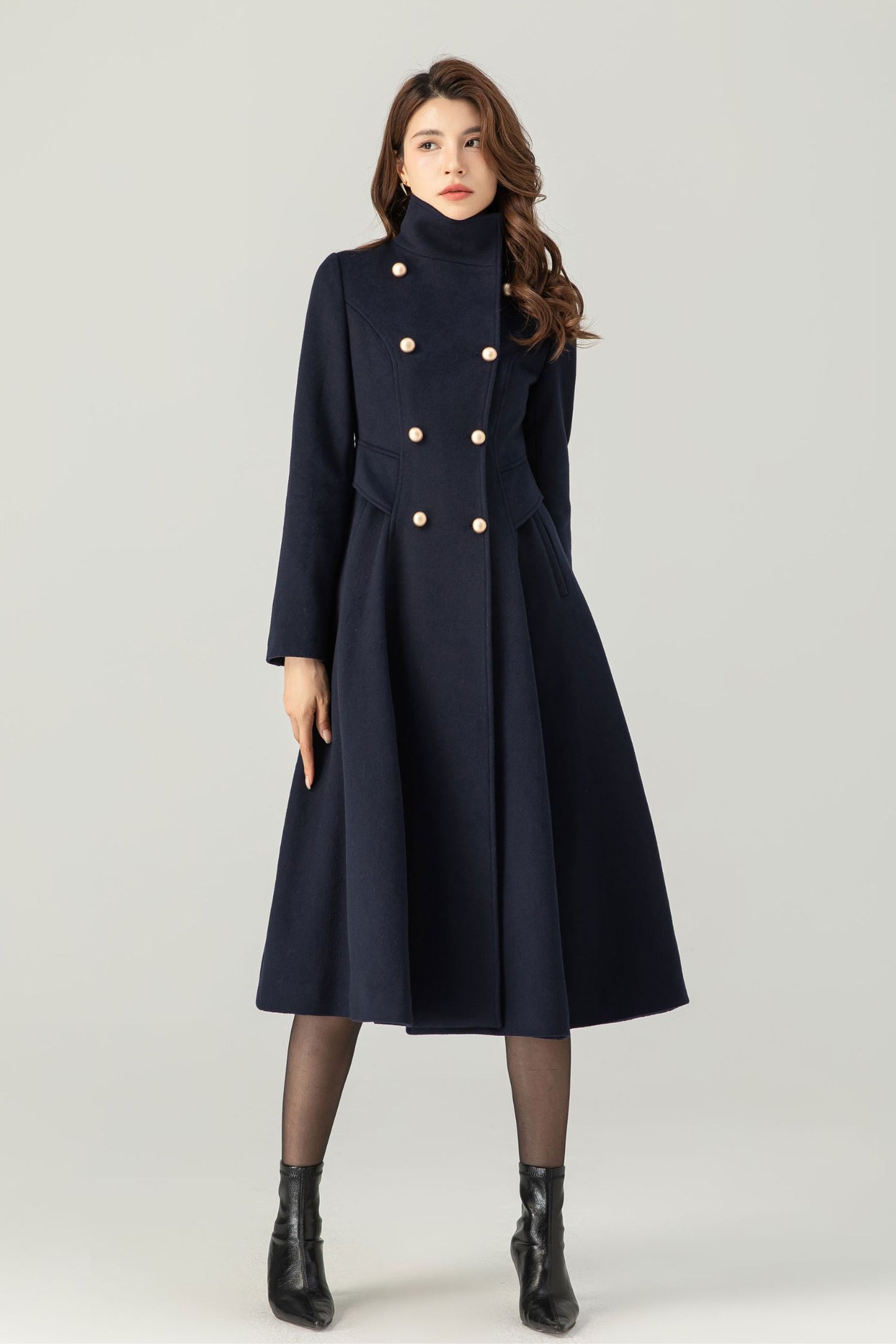 Double Breasted Wool Coat C3701