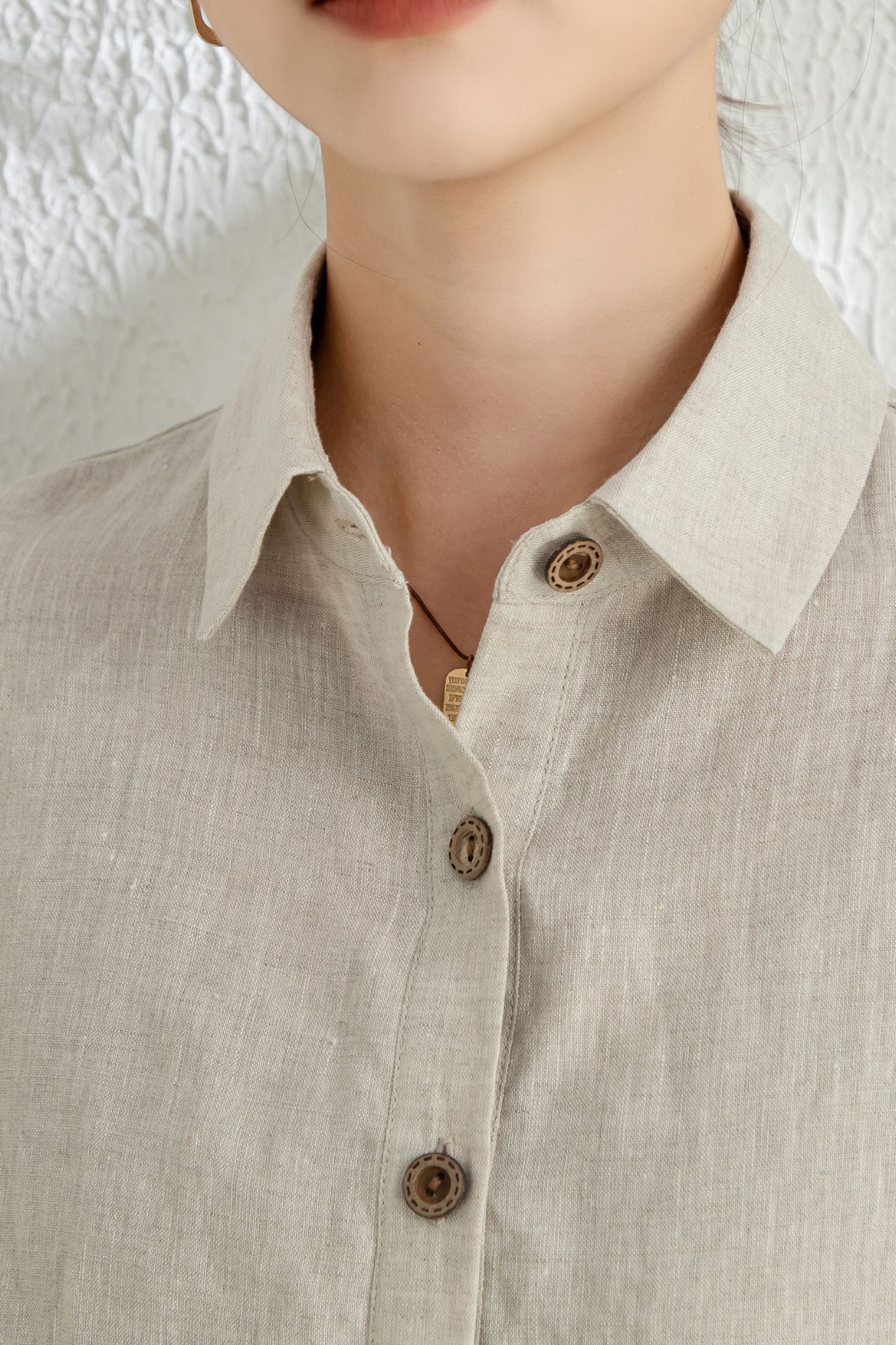 Women's Summer short sleeve linen Shirt C3295