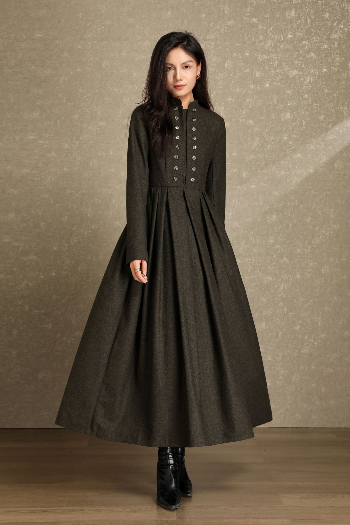 Womens Winter Wool Maxi Dress C4642