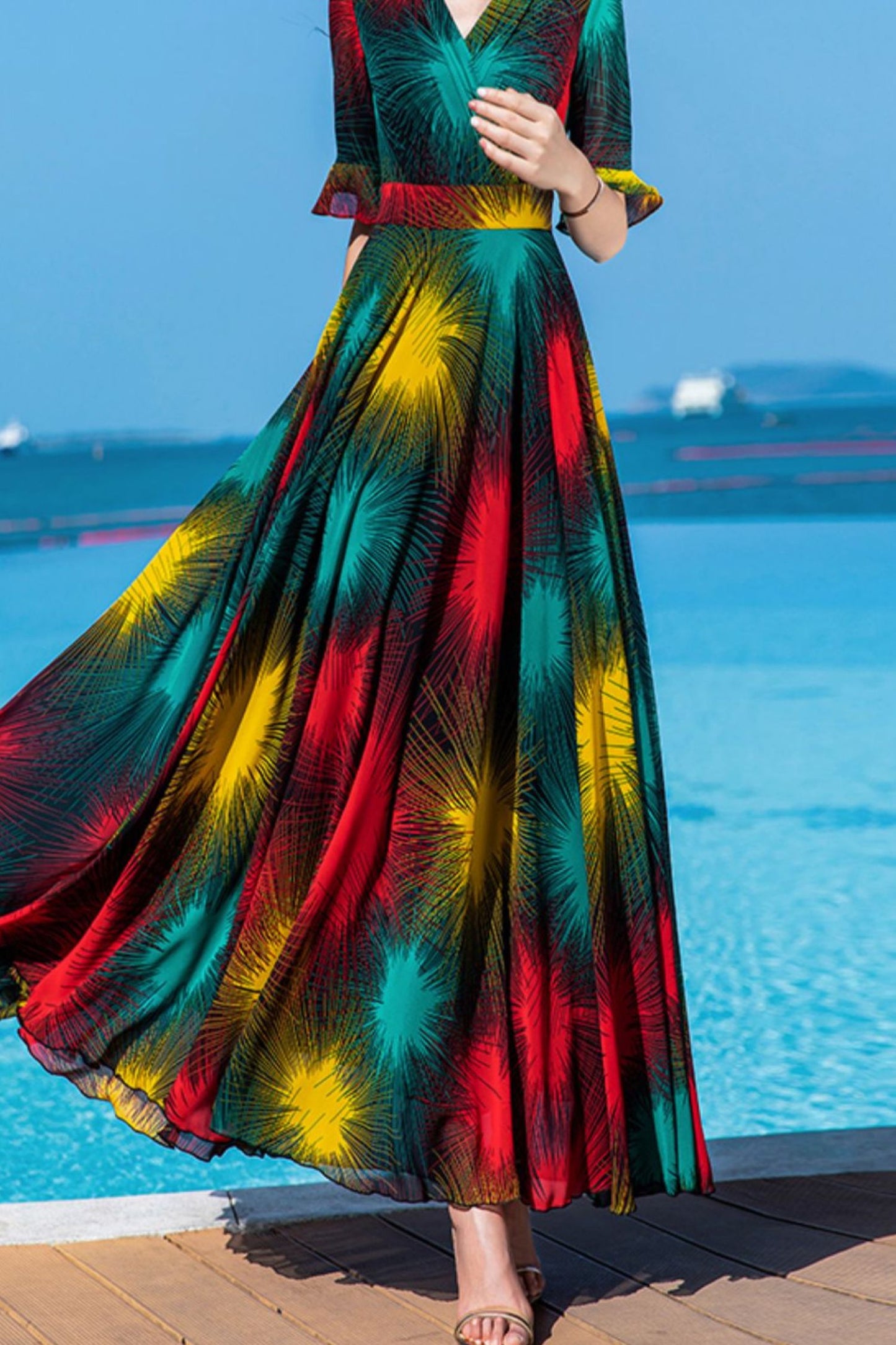 summer new chiffon dress women C4029