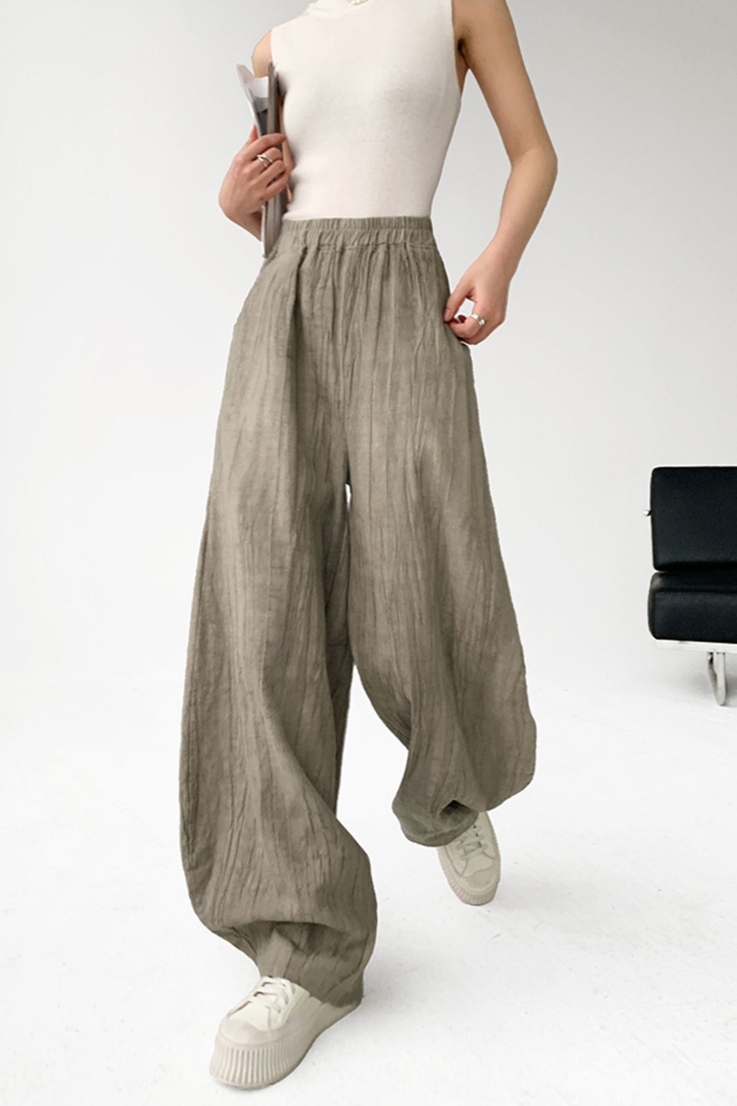 spring and autumn leisure cotton linen lantern pants L0608