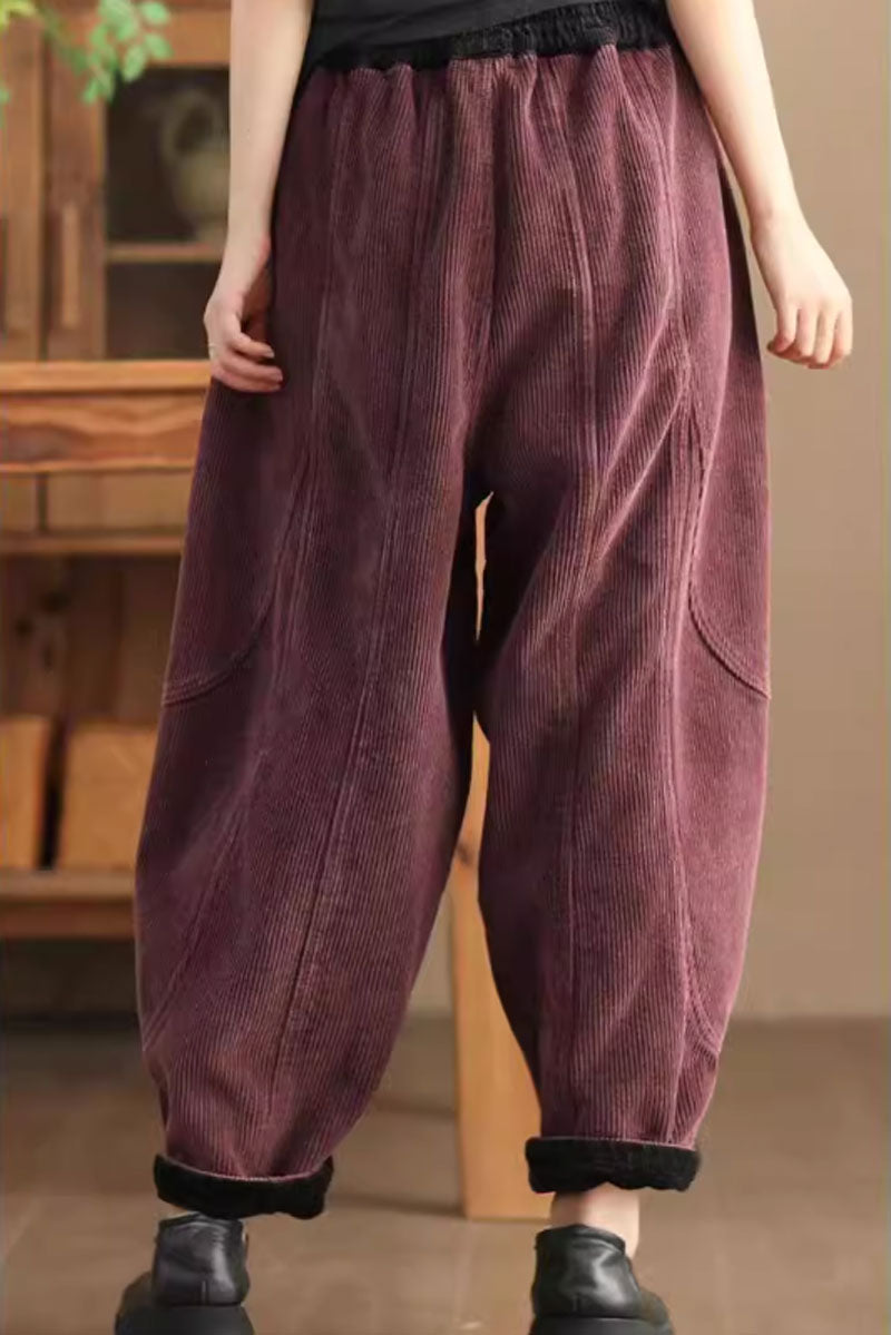 winter warm corduroy long pants C3806