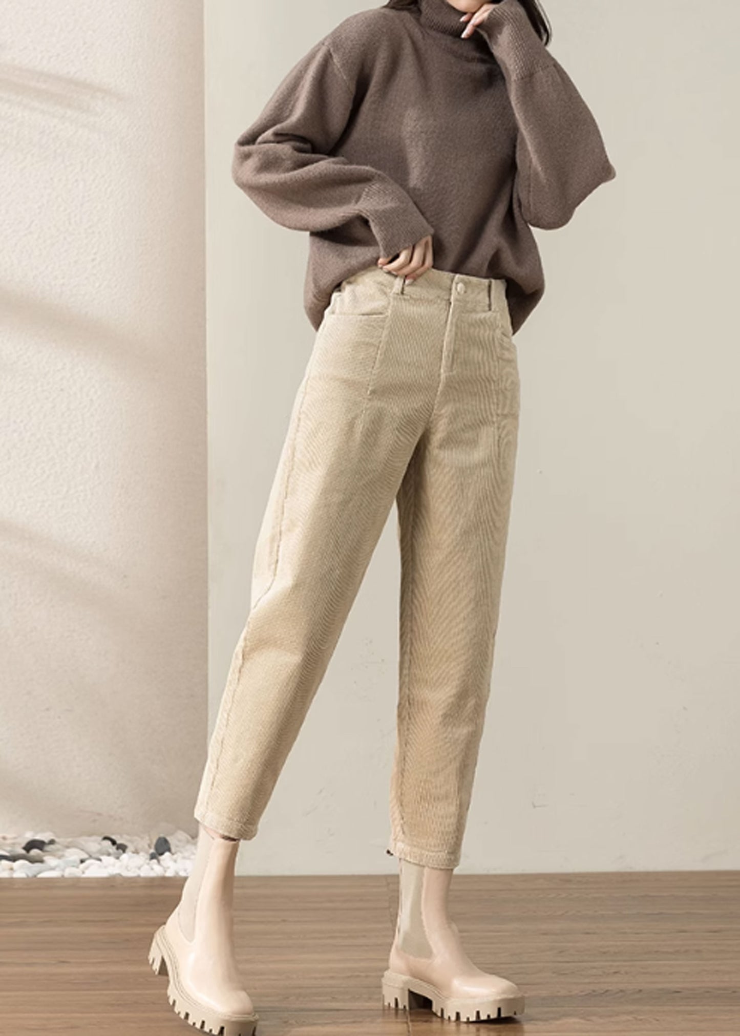 Women's Corduroy Pants, Autumn Pants, Womens Oversized Trousers C3510