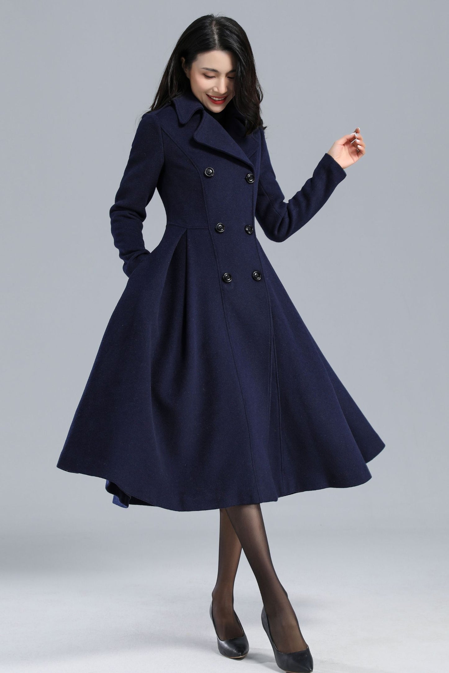 Womens Winter Princess Wool Coat C2461