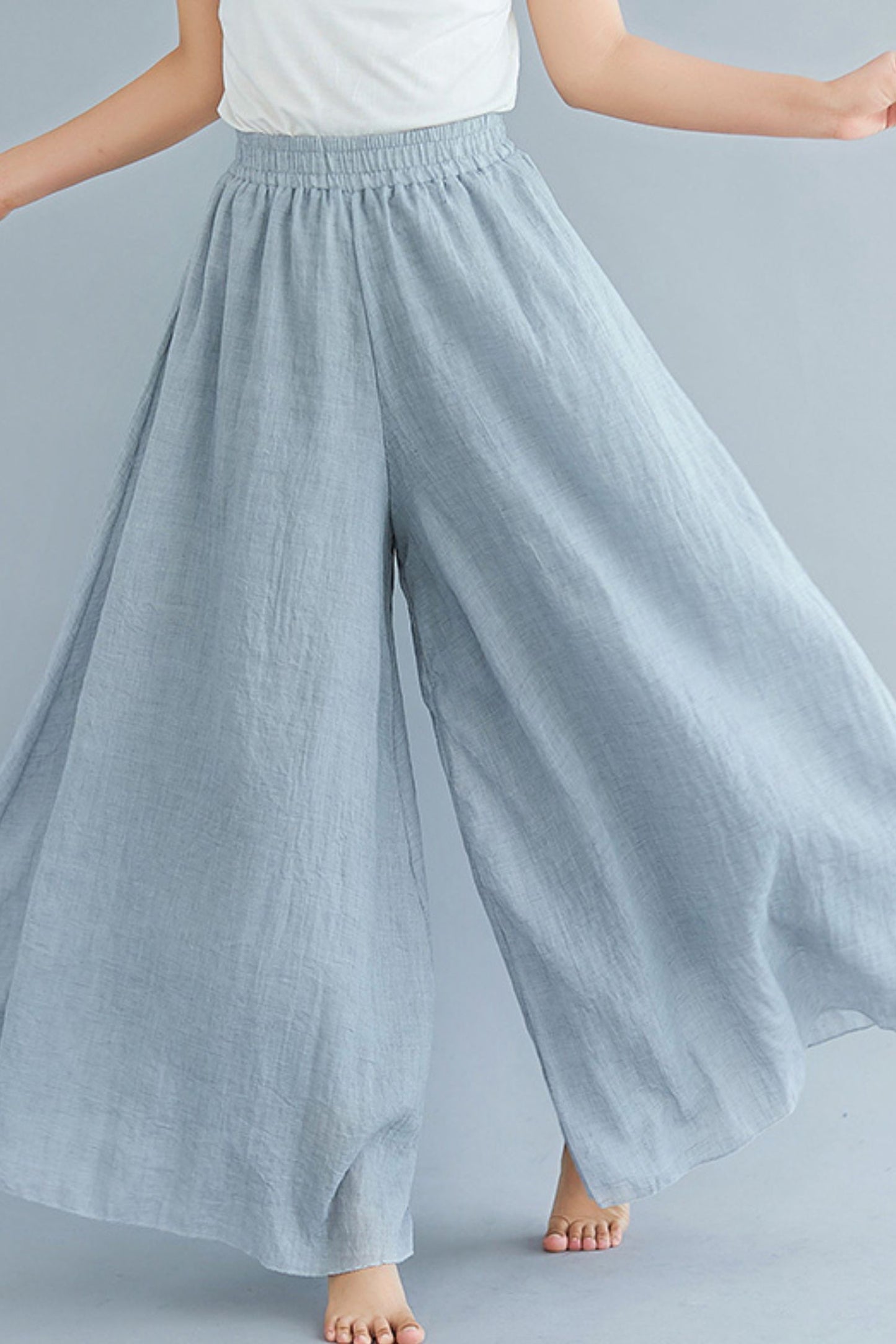 cotton linen wide-legged casual pants TT0053