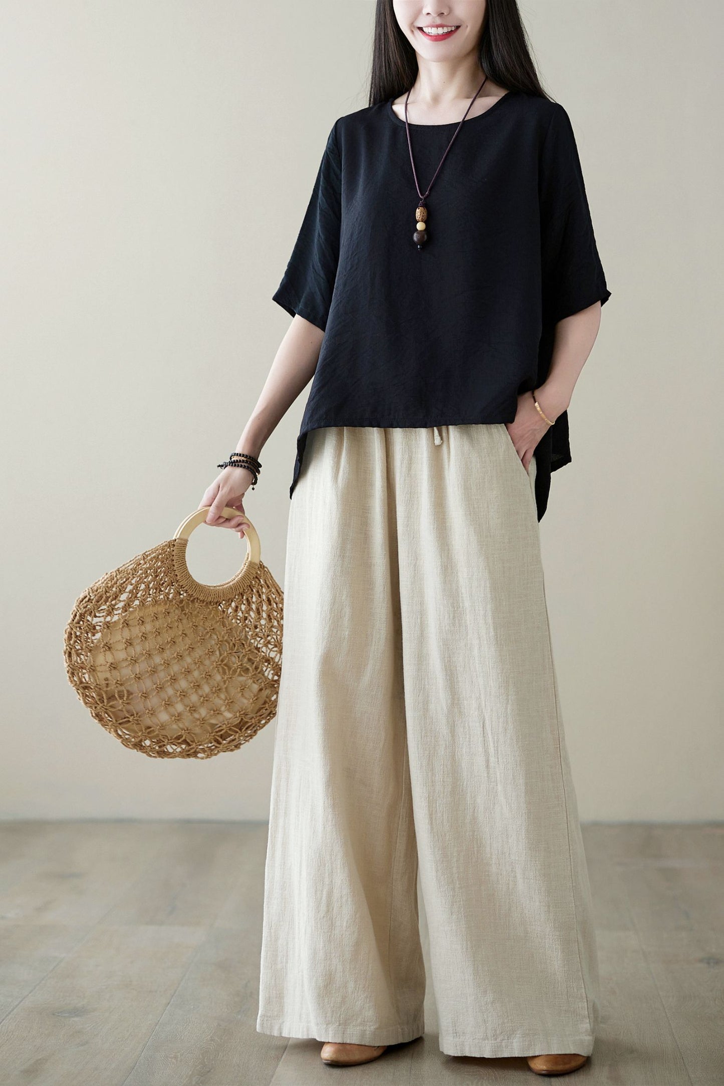 Loose fit pants with pockets C3961 -Size US4 #CK2400112