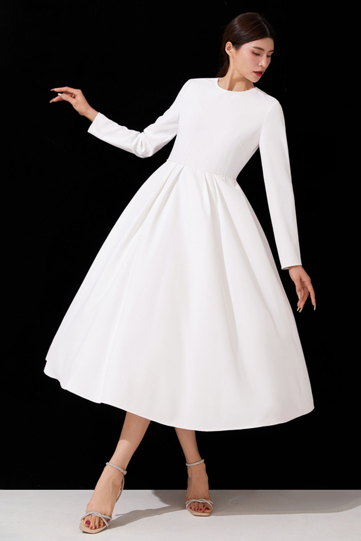Women's Long Sleeves Wedding Dress C3897