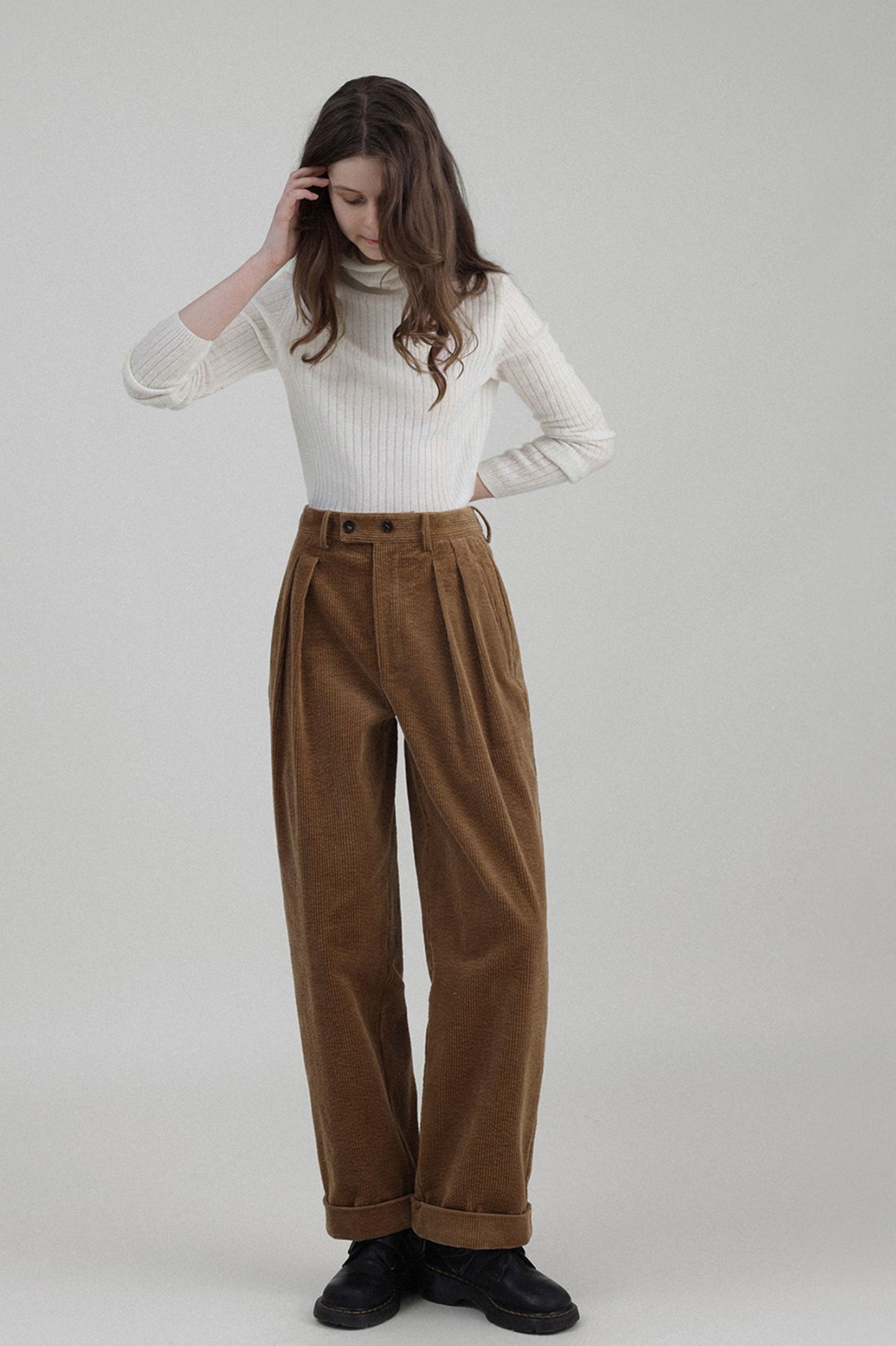 Corduroy Womens Casual Autumn/winter Pants TT0190