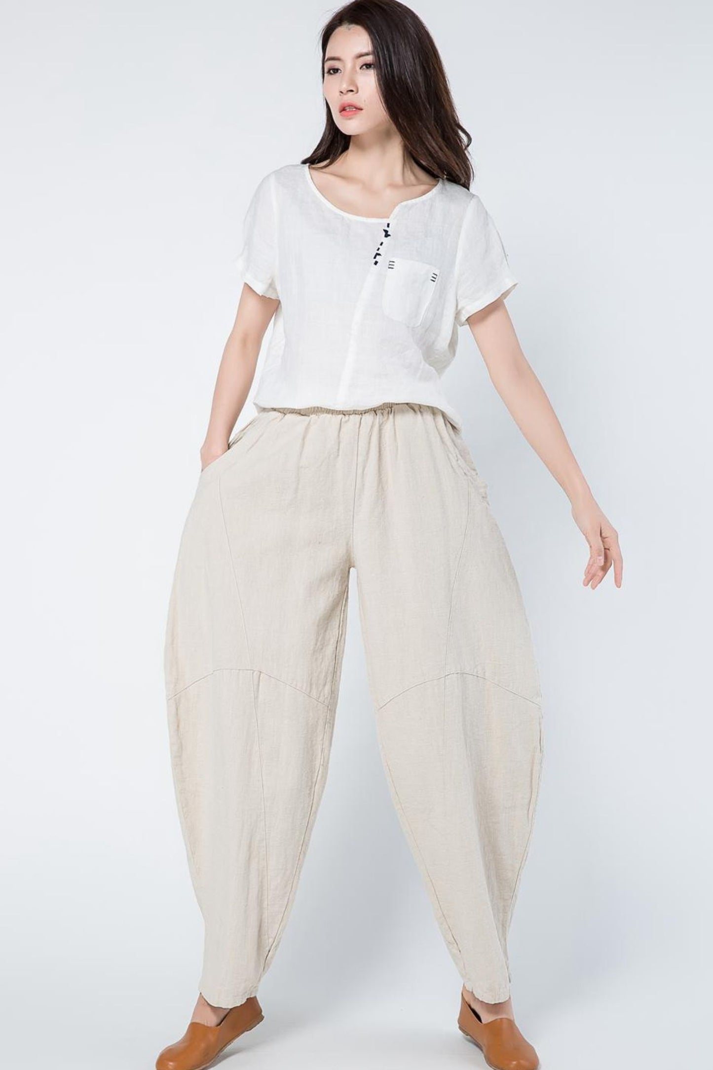 harem pants women, linen pants, women linen pants C1103