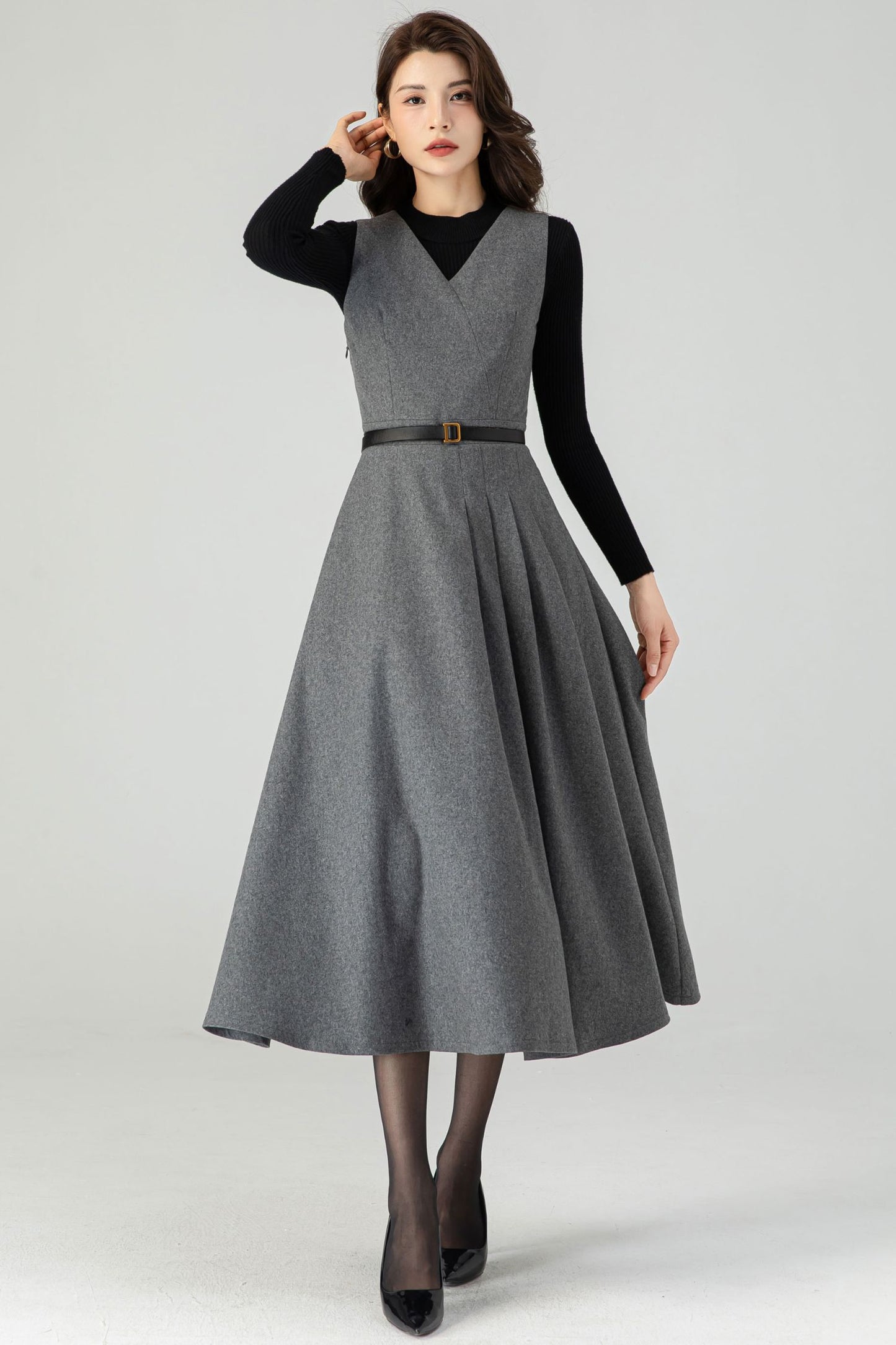 Womens Winter Wool Dress C3617 -Size S us4 #CK2301163