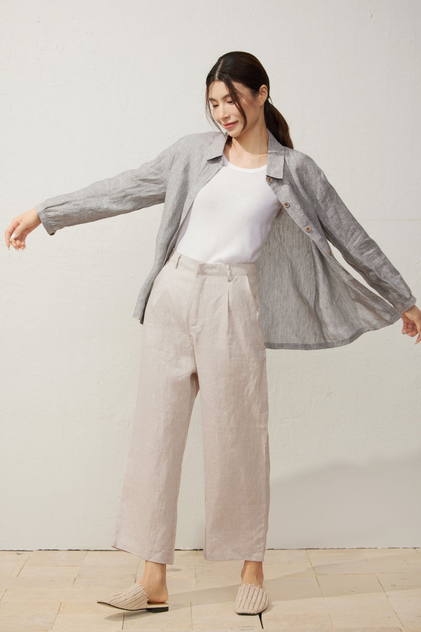 Women's Stylish Linen Pants C3938