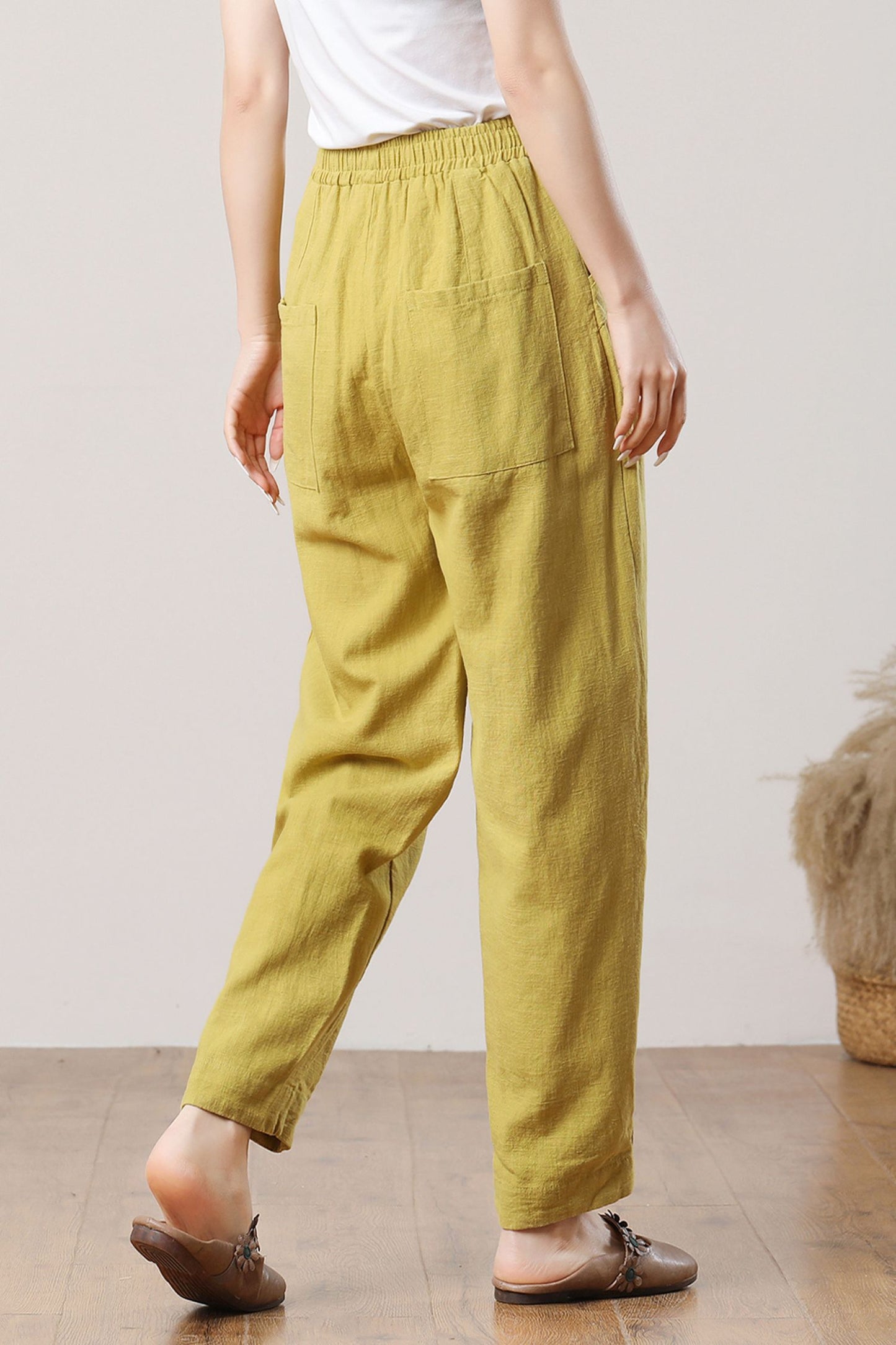 Women's Long Casual Linen Pants C3284