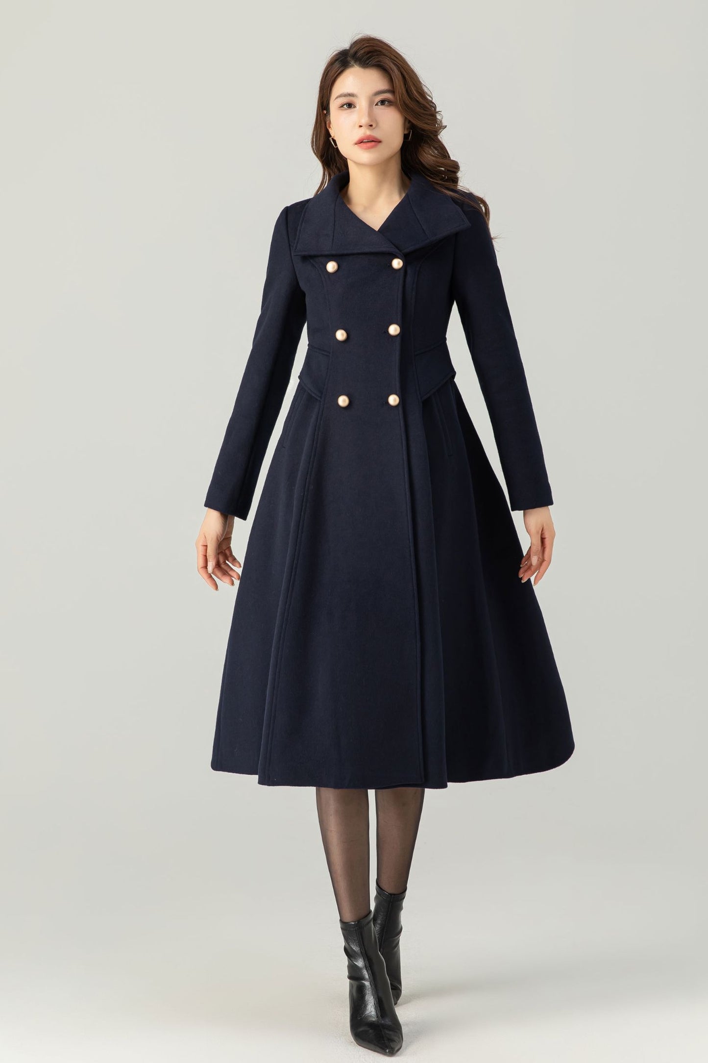 Double Breasted Wool Coat C3701