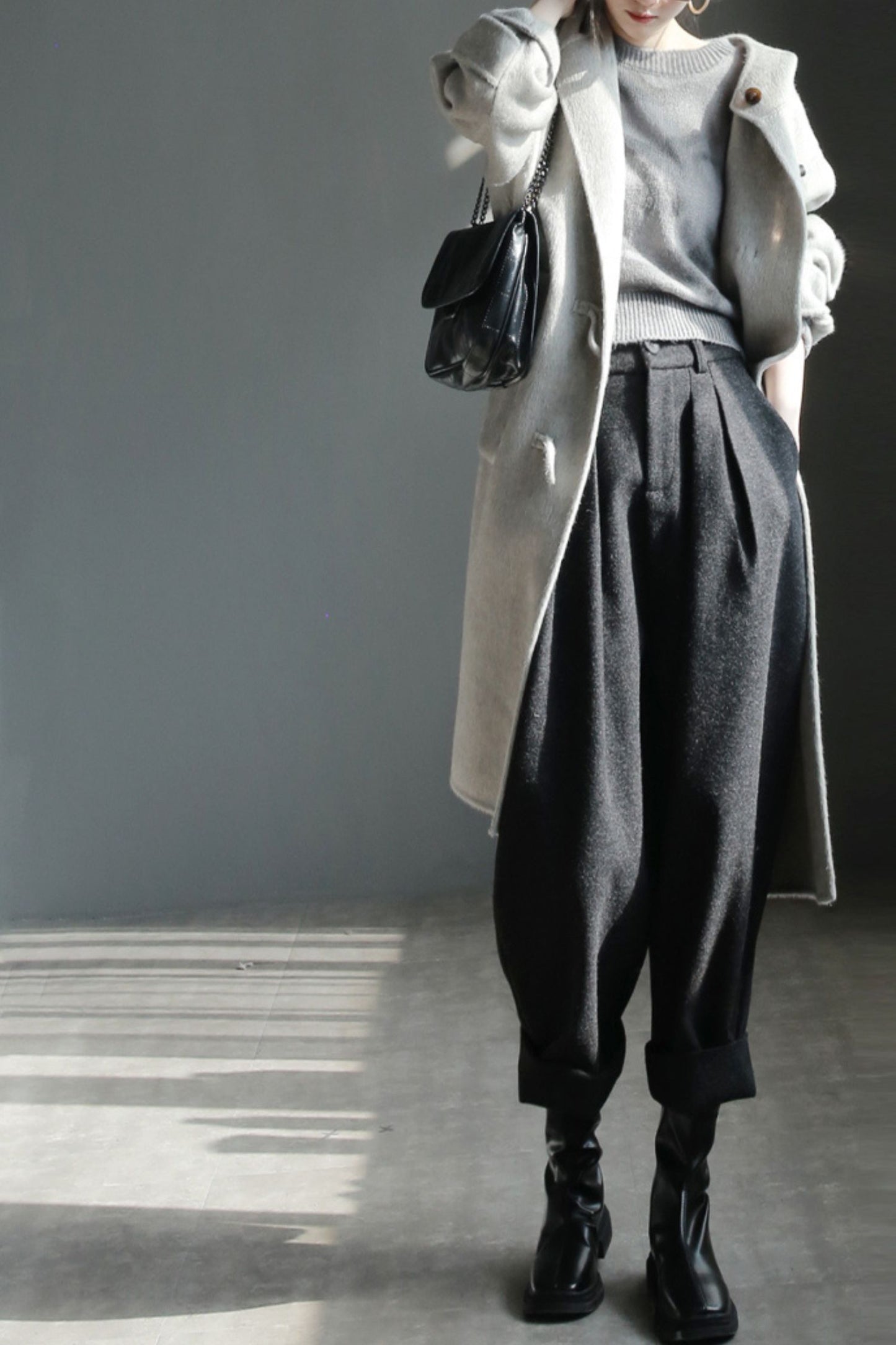 Winter wool womens office pants c5097