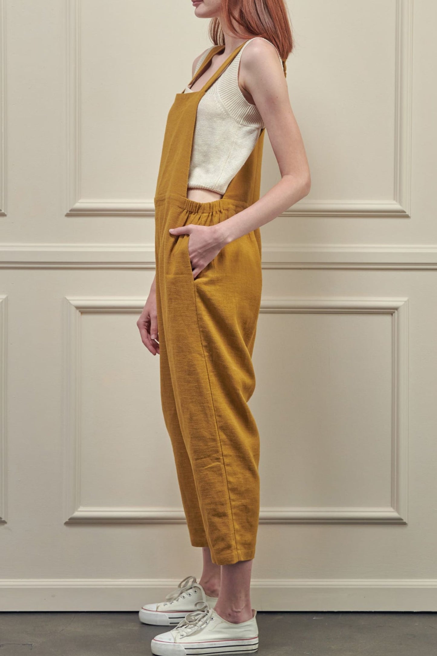 Loose Linen overall pants TT0014