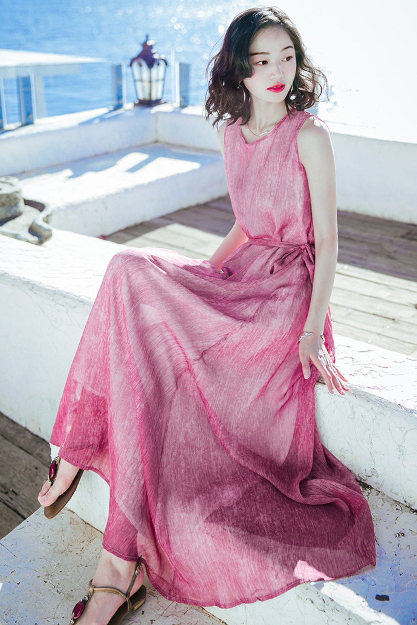 Summer new women's chiffon dress C4002