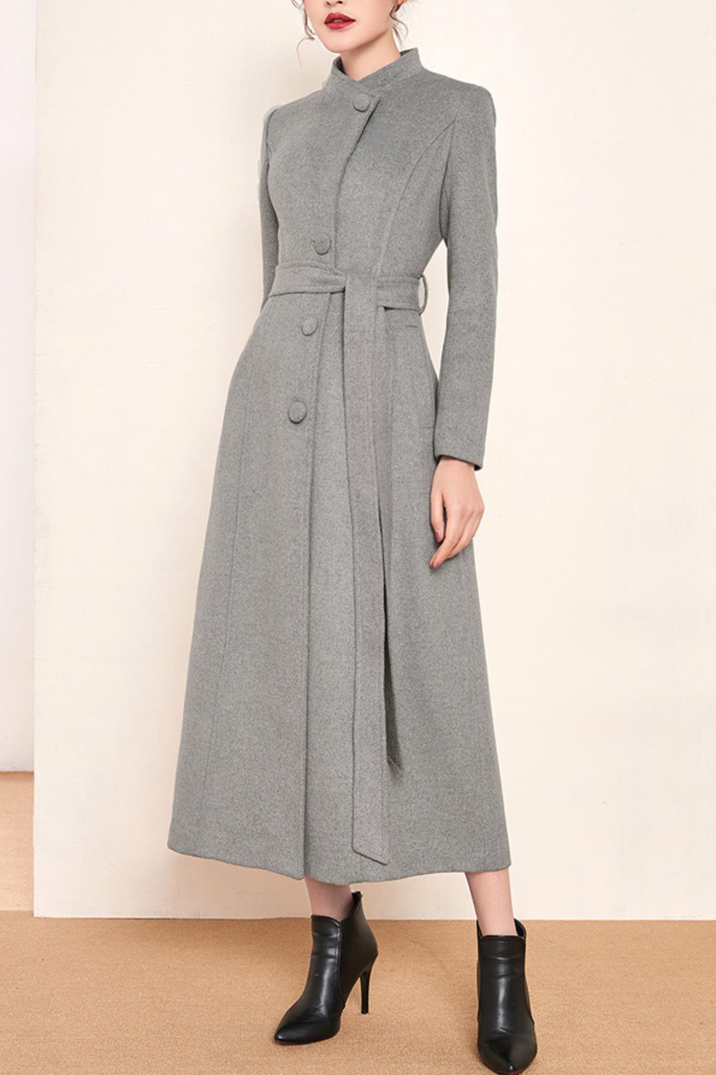 women's winter long wool coat C4150