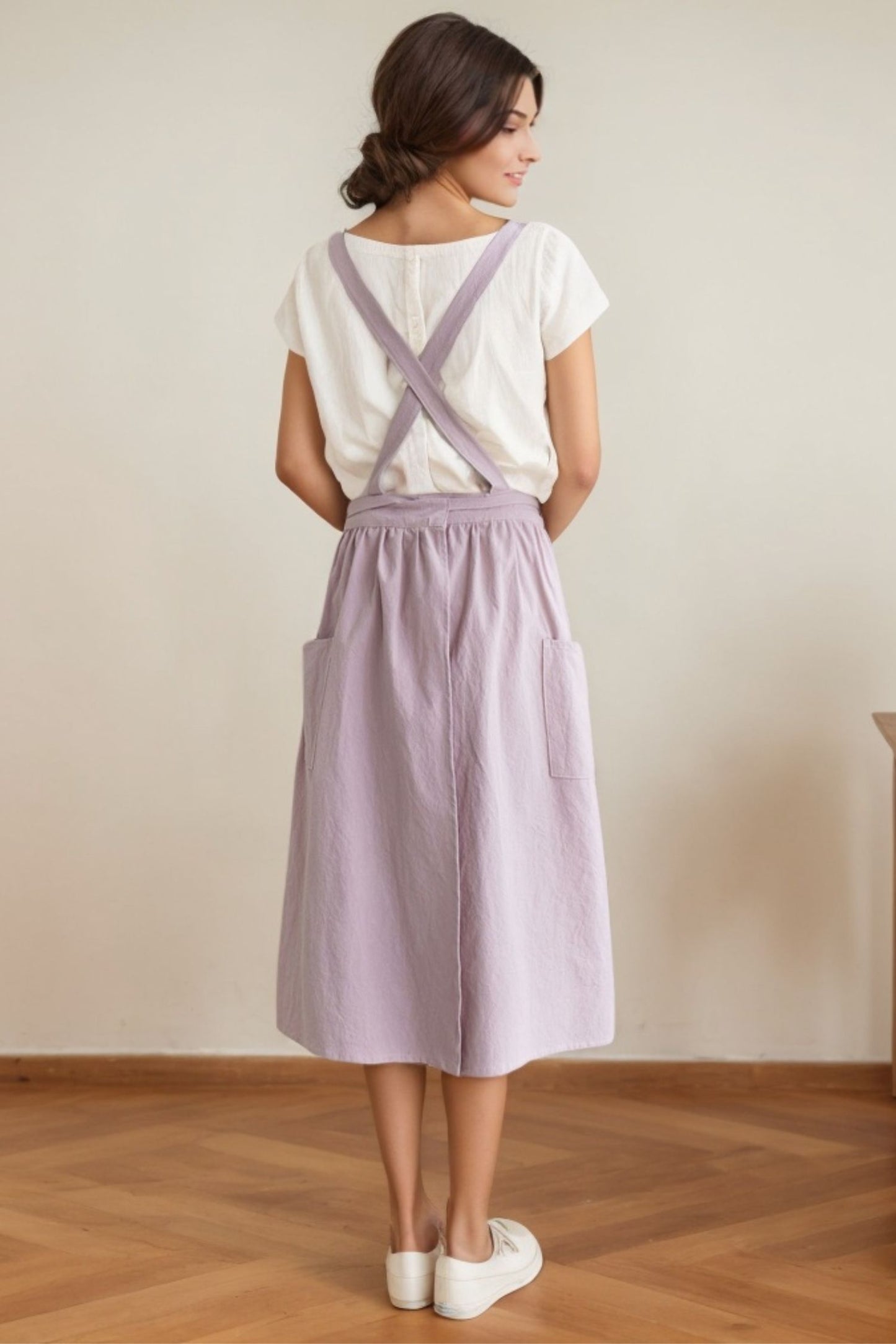 Cooking Apron Dress, A-line Dress C4627
