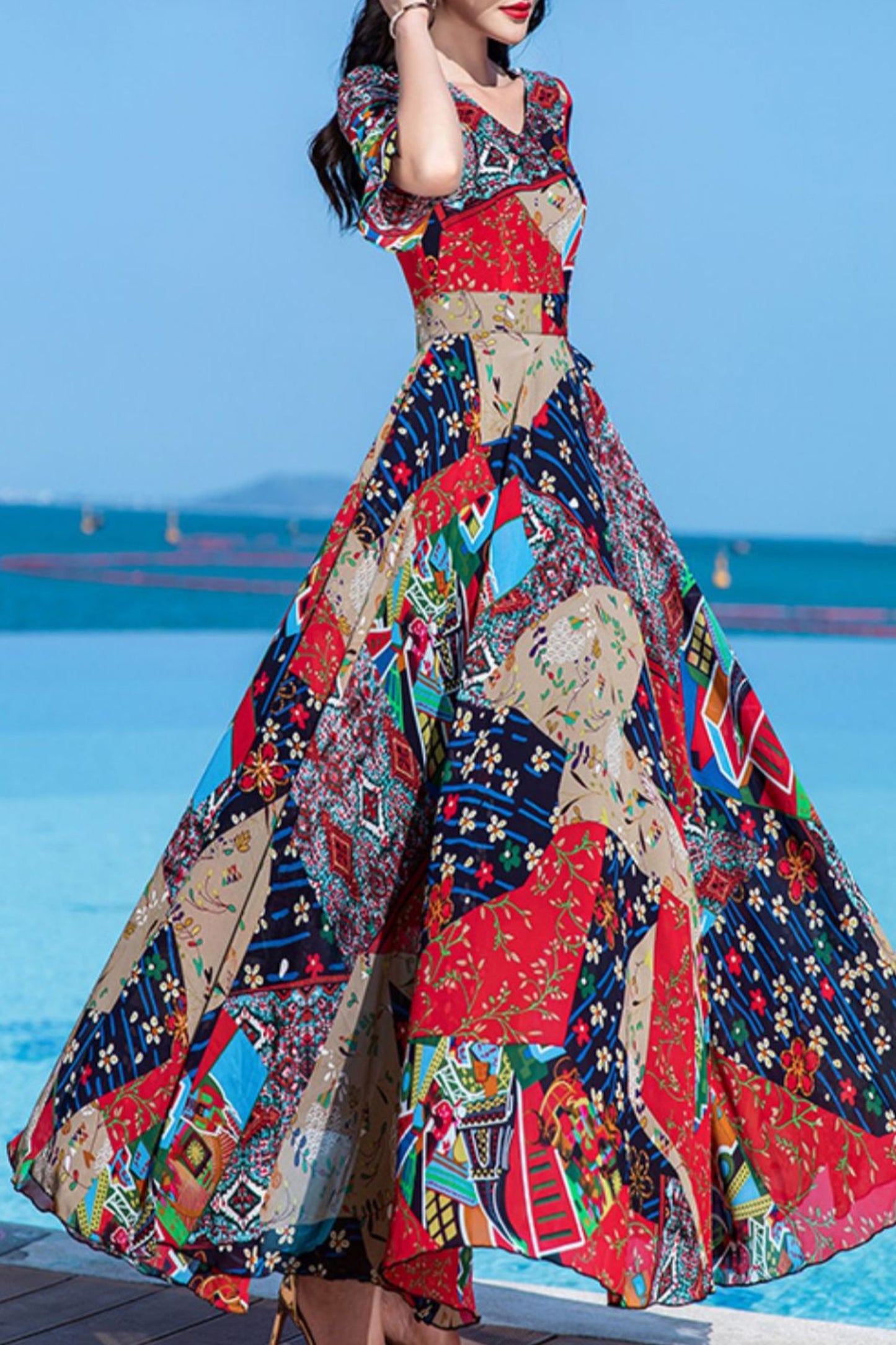 Summer Chiffon Fairy Long Dress C4028