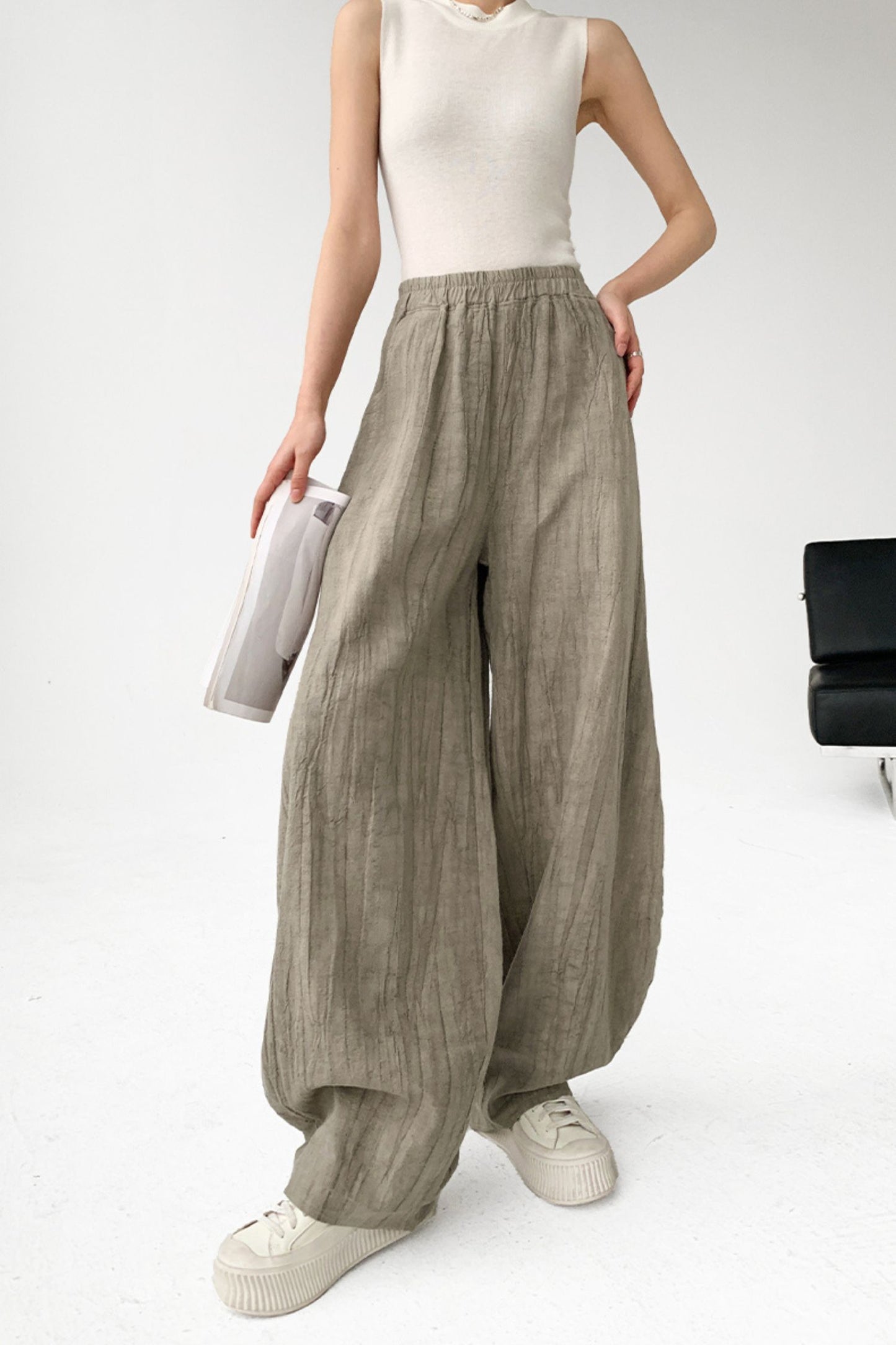 spring and autumn leisure cotton linen lantern pants L0608