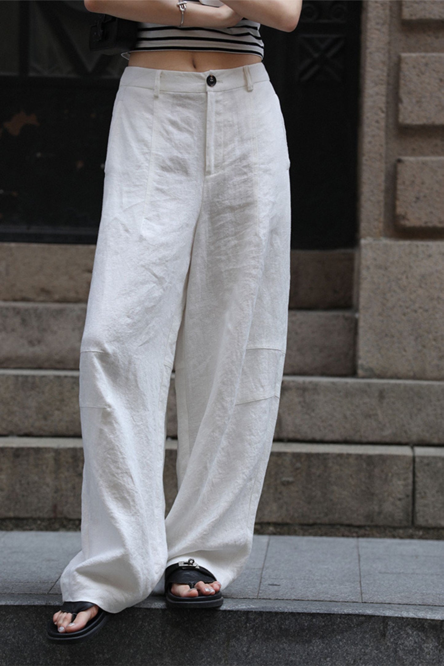 Womens linen lantern pants L0612
