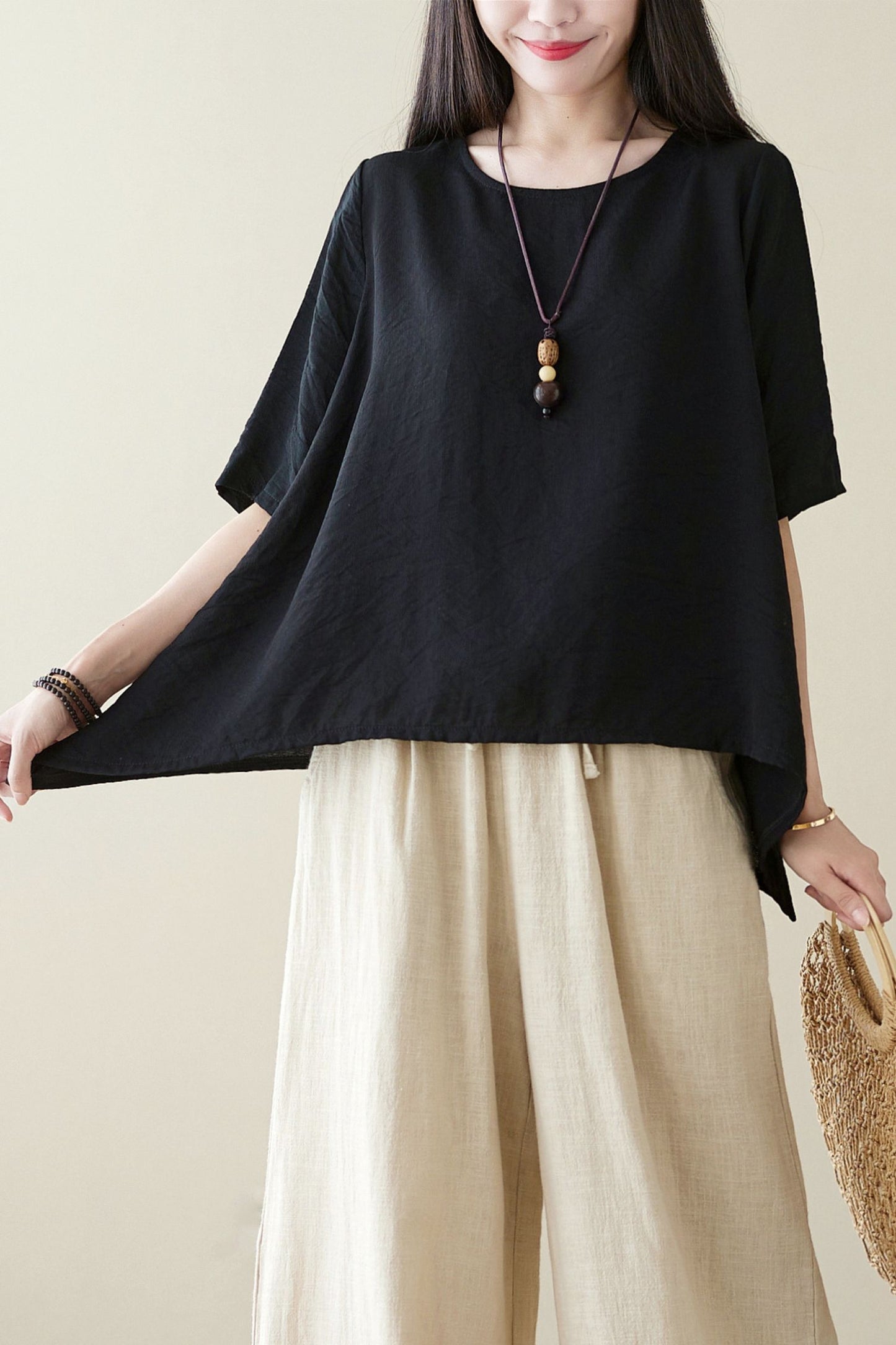 Short sleeve Vintage blouse C3963