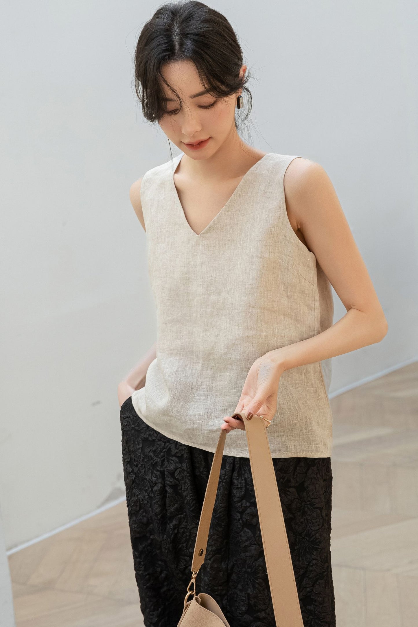Women's Casual Loose Linen Vest C3199
