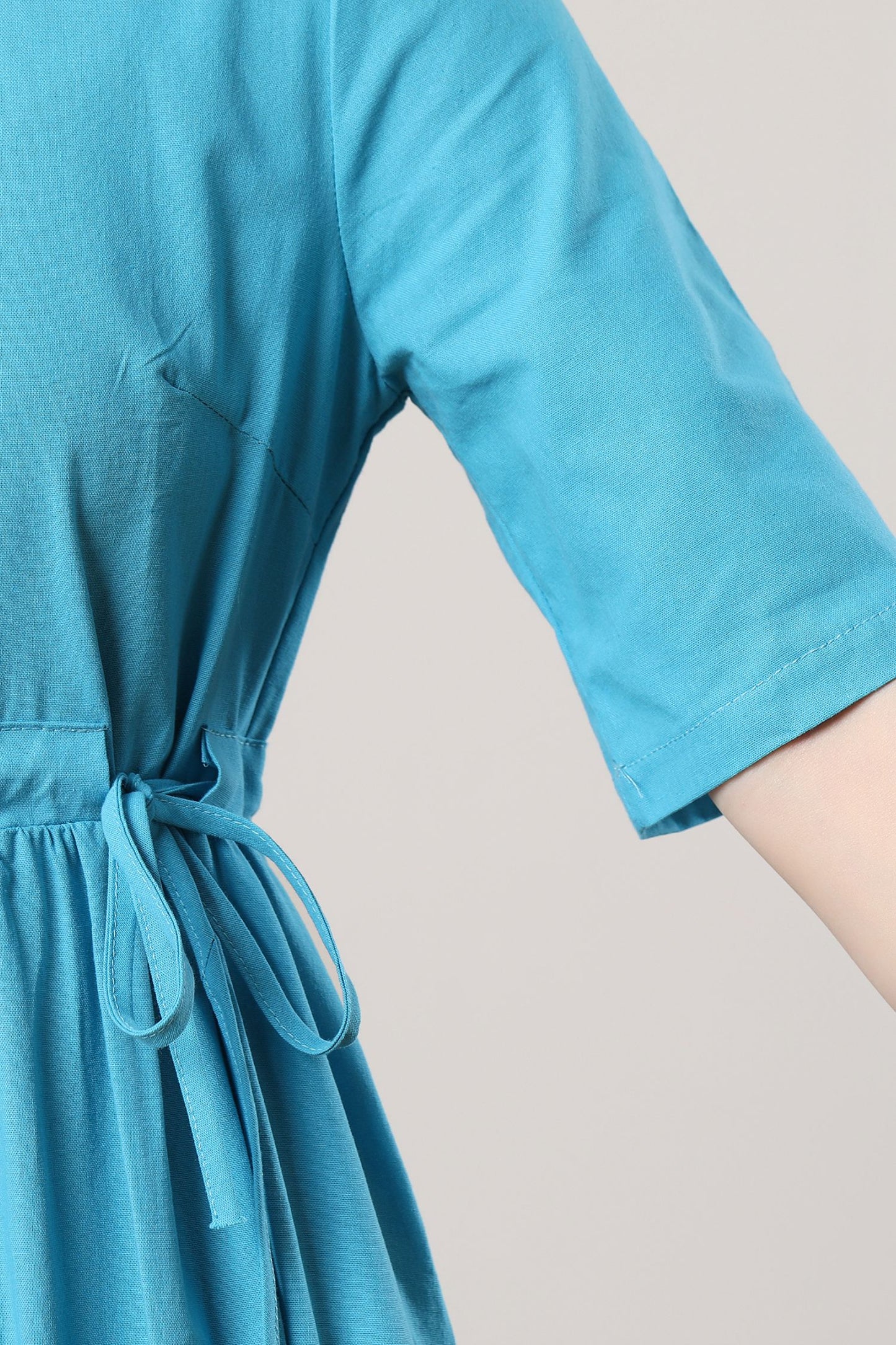 Women's Blue Linen Dress C3288