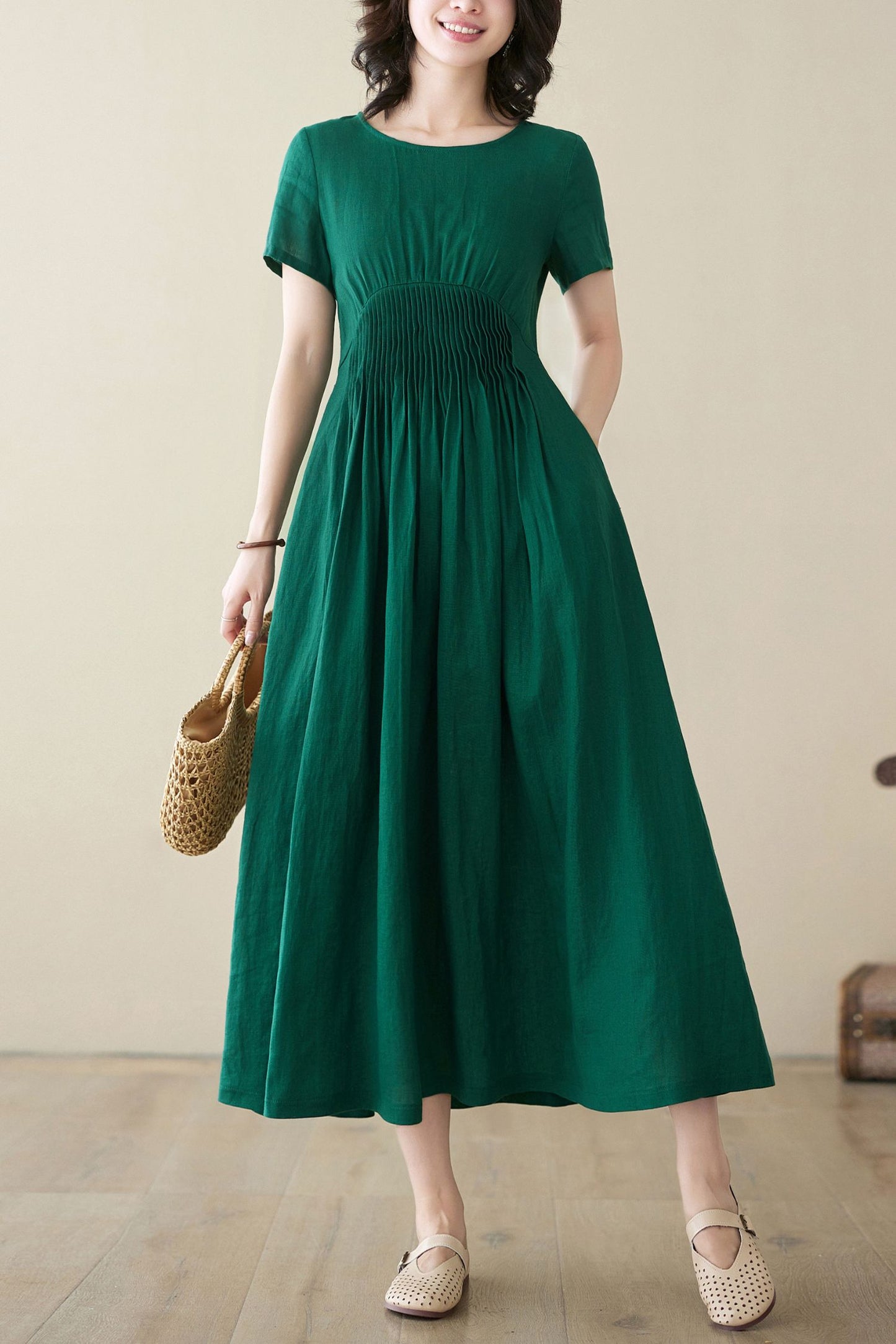 Short sleeve maxi dress C3953