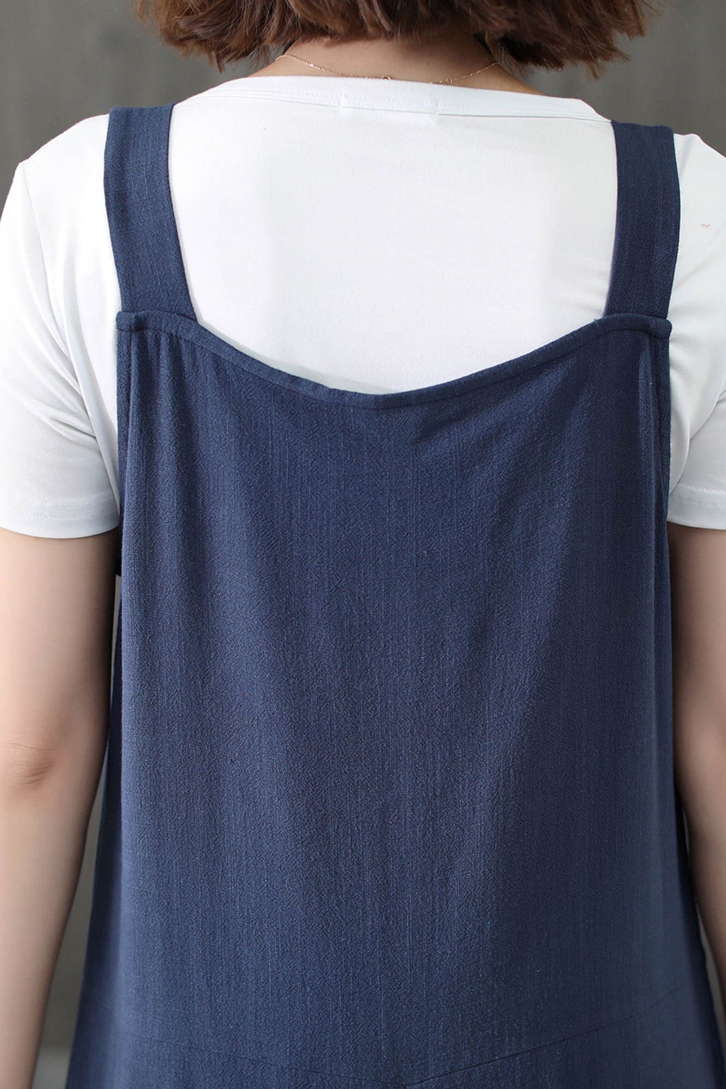 Blue Casual Linen Jumpsuits C1946