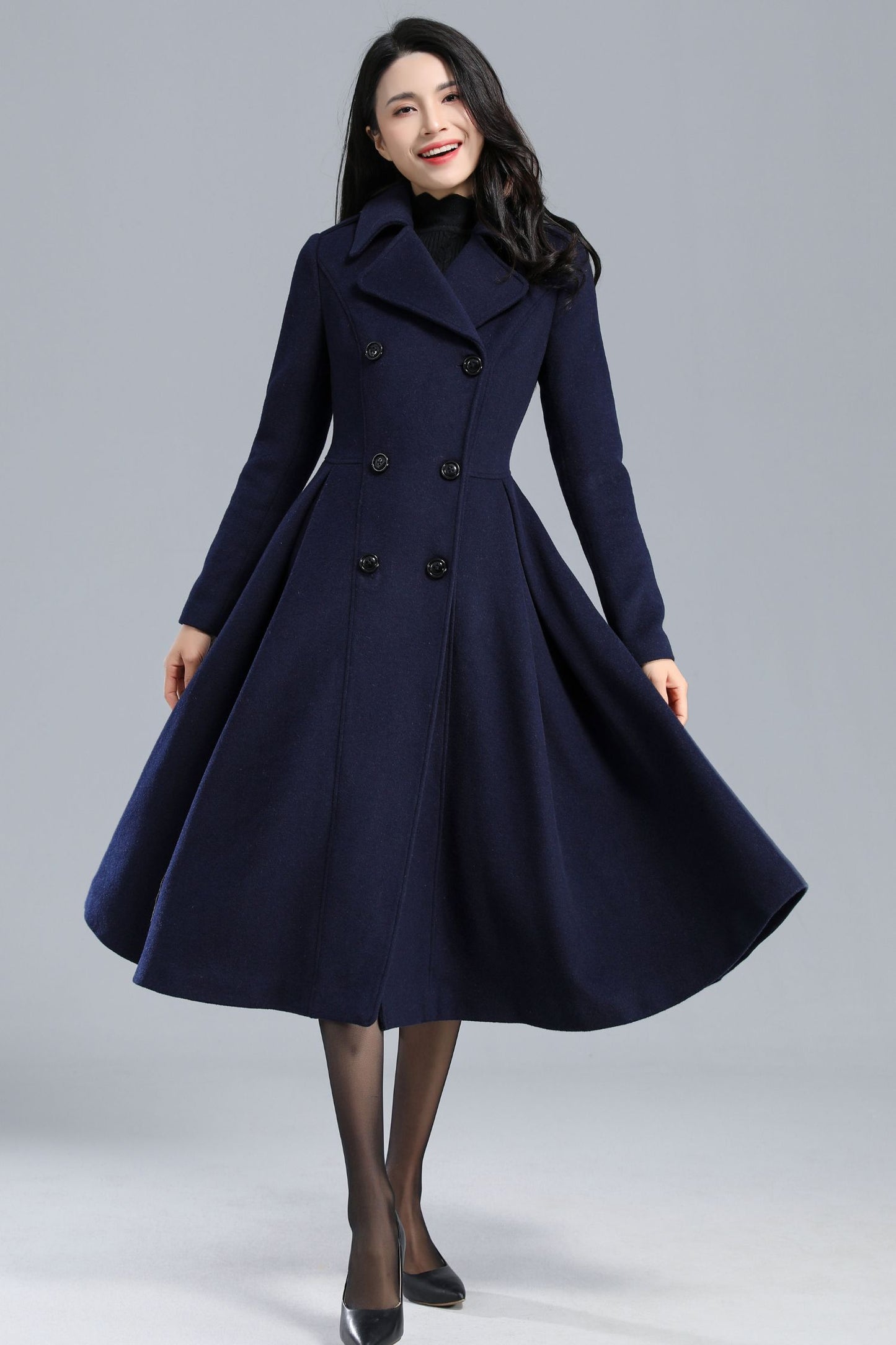 Womens Winter Princess Wool Coat C2461