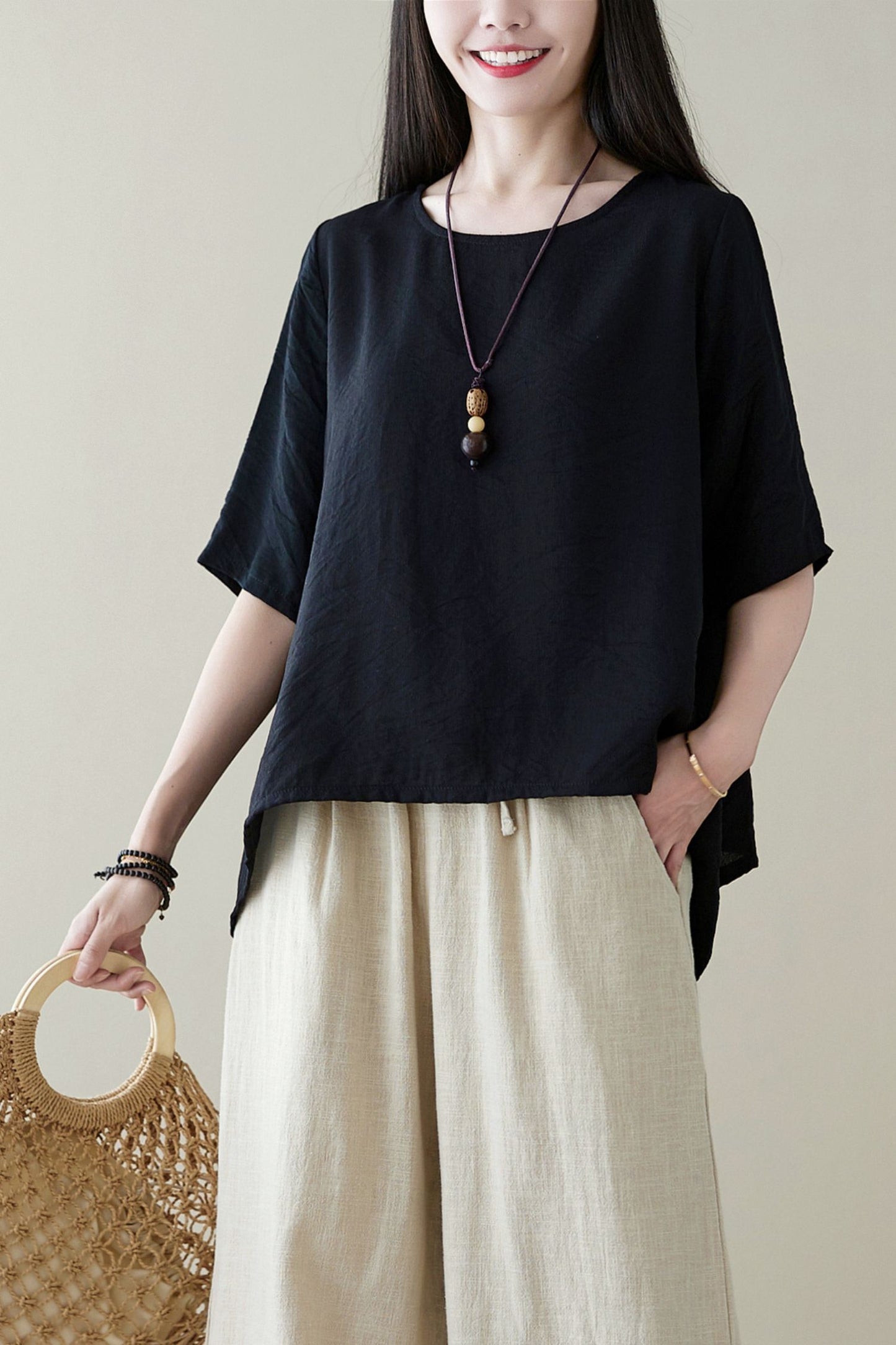 Short sleeve Vintage blouse C3963