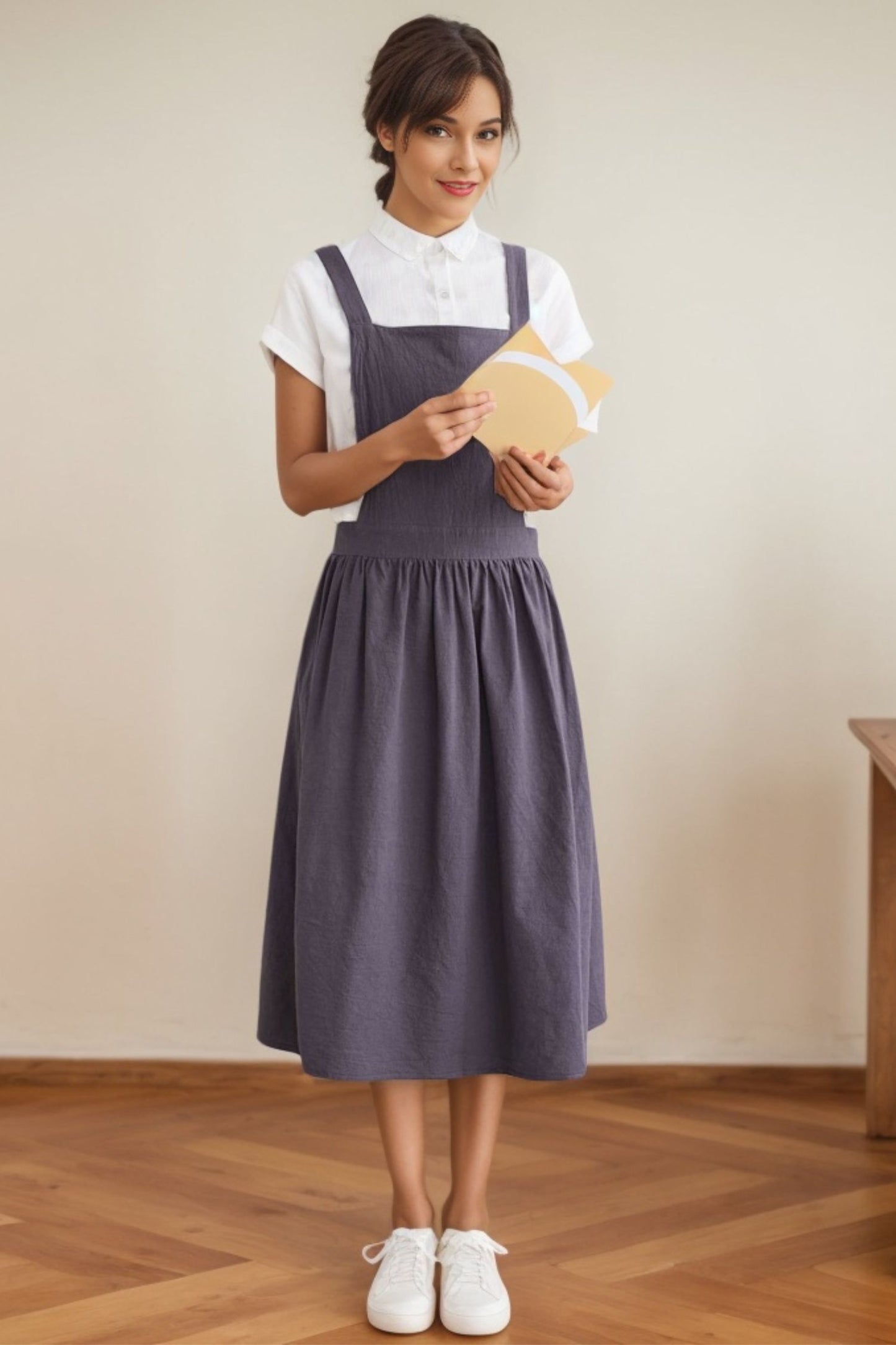 Cooking Apron Dress, A-line Dress C4627