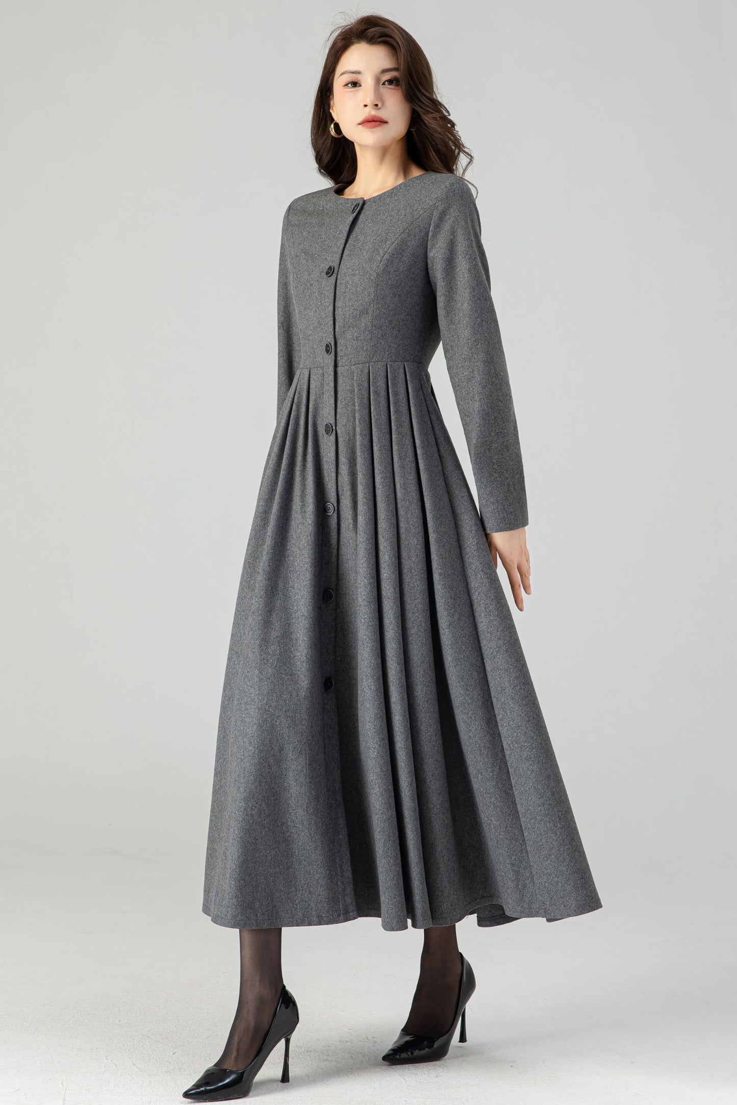 Midi Button Front Dress C3614-Size S US6 #CK2301167
