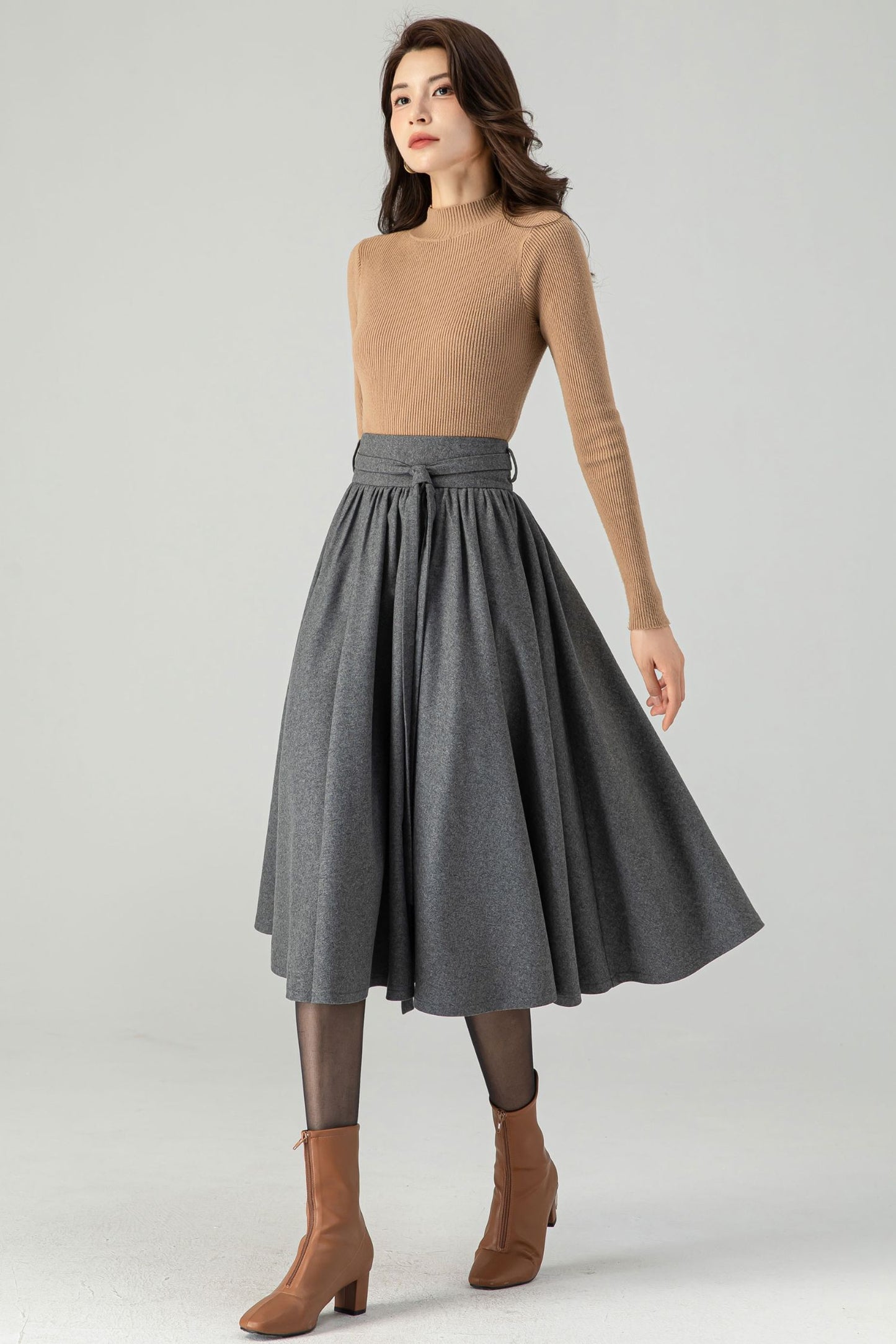 Winter Wool Skirt Circle Skirt C3623
